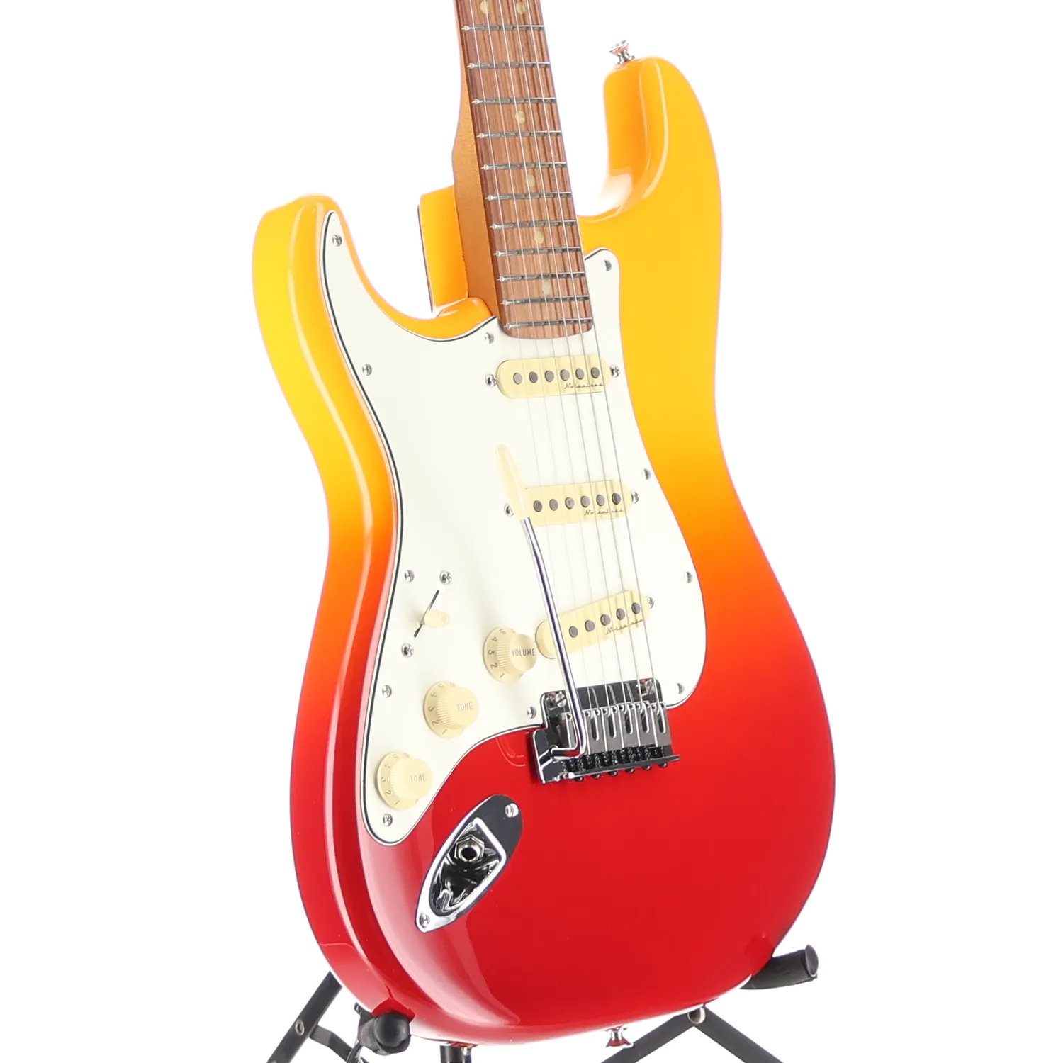 Fender Player Plus Stratocaster, Left-Hand, Pau Ferro Fingerboard, Tequila Sunrise (A5) (61541)