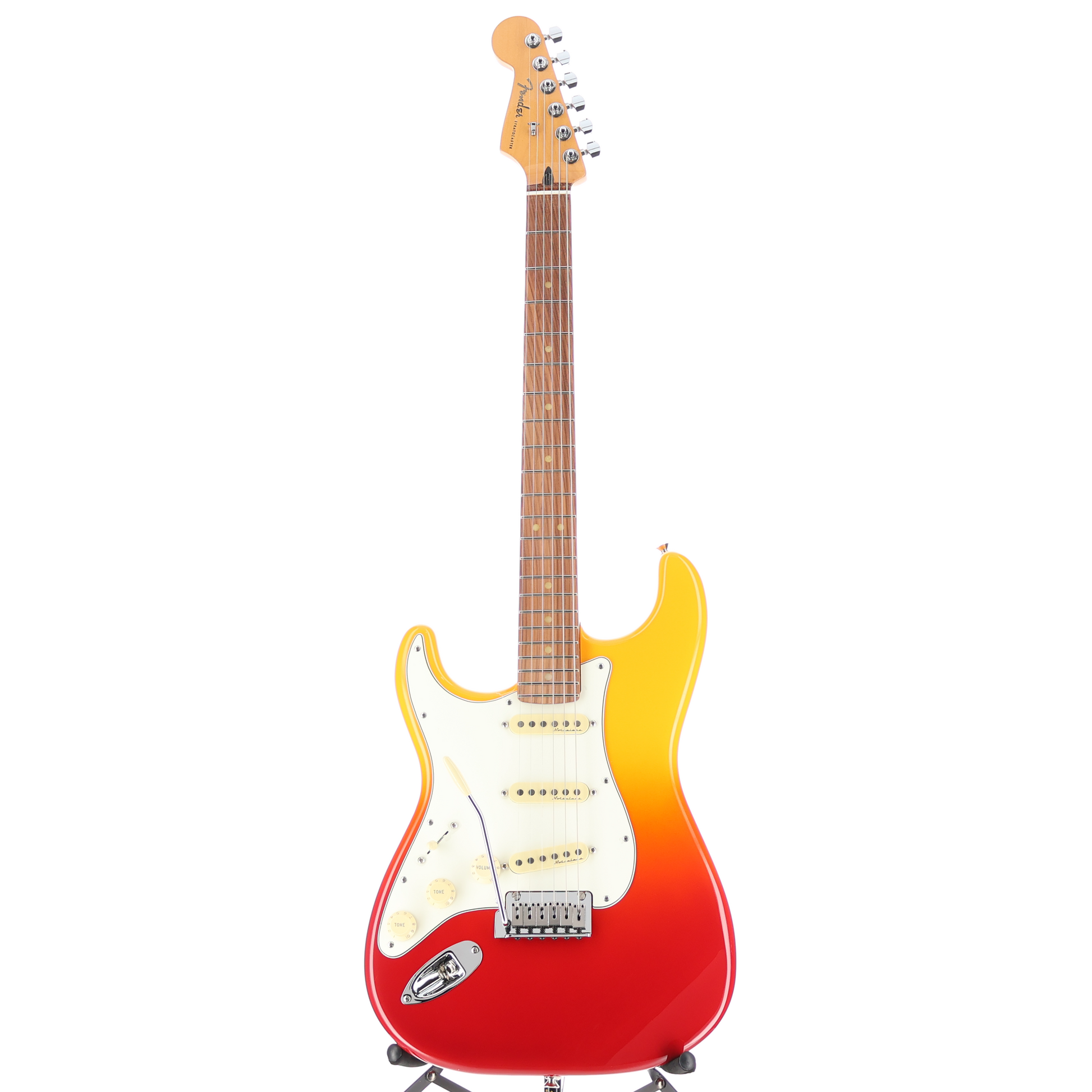 Fender Player Plus Stratocaster, Left-Hand, Pau Ferro Fingerboard, Tequila Sunrise (A5) (61541)