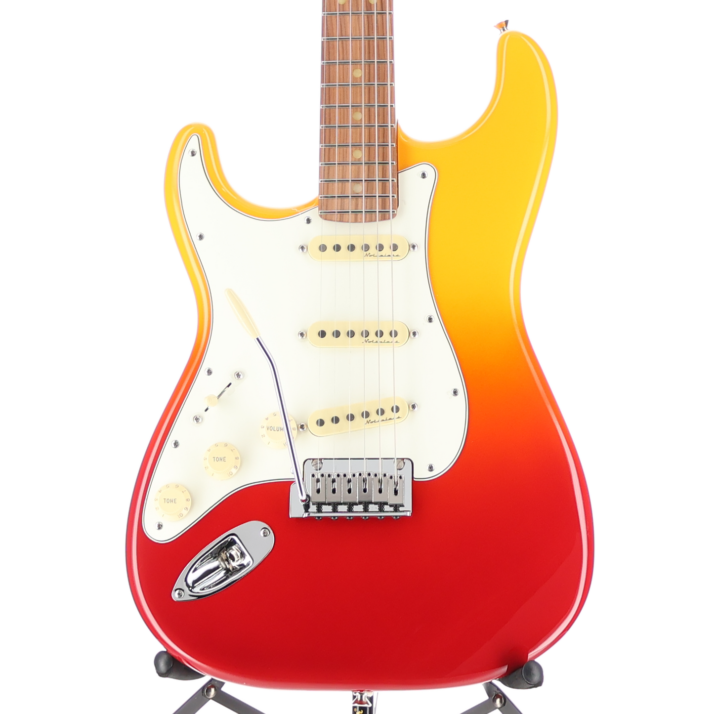 Fender Player Plus Stratocaster, Left-Hand, Pau Ferro Fingerboard, Tequila Sunrise (A5) (61541)