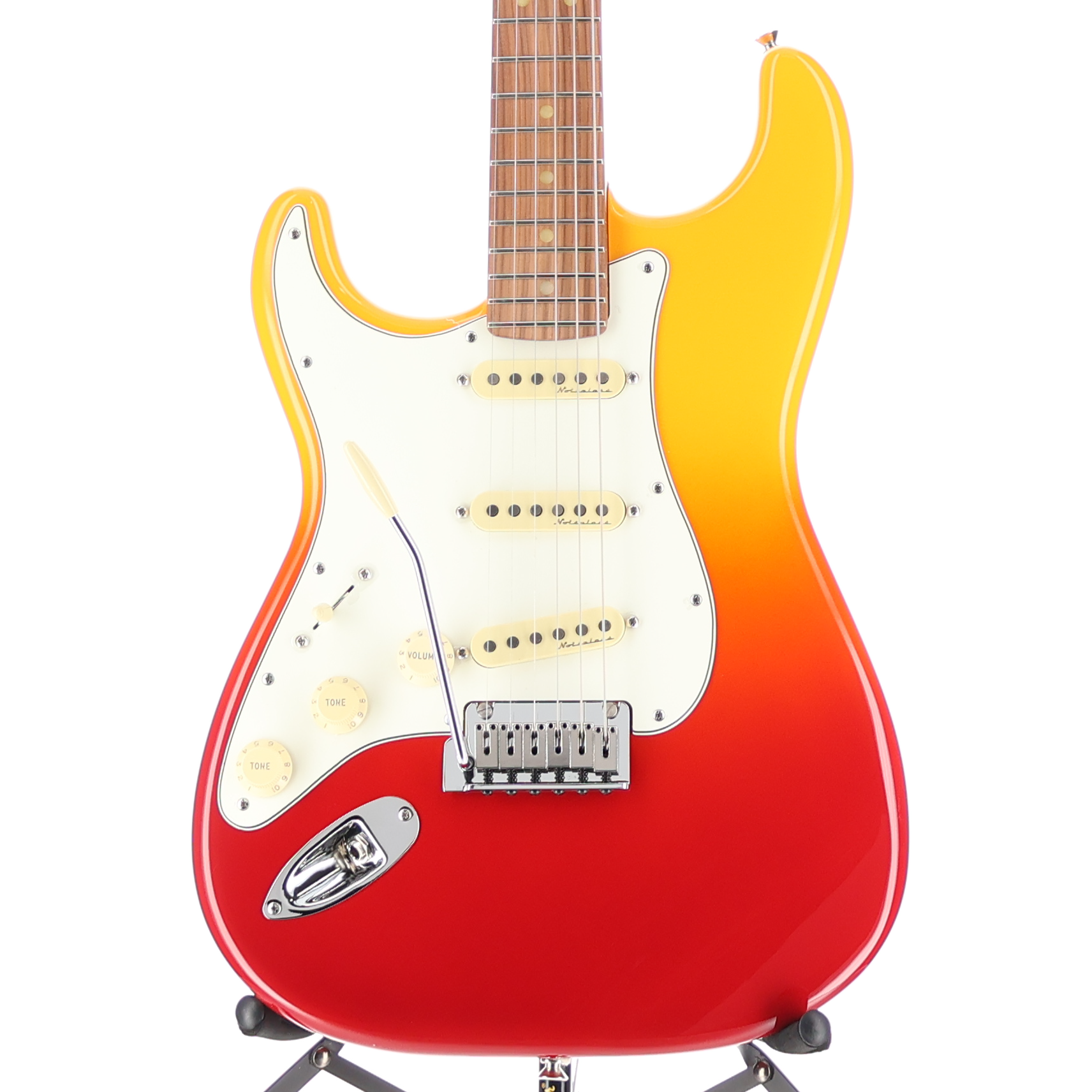 Fender Player Plus Stratocaster, Left-Hand, Pau Ferro Fingerboard, Tequila Sunrise (A5) (61541)