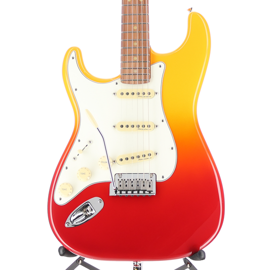 Fender Player Plus Stratocaster, Left-Hand, Pau Ferro Fingerboard, Tequila Sunrise (A5) (61541)