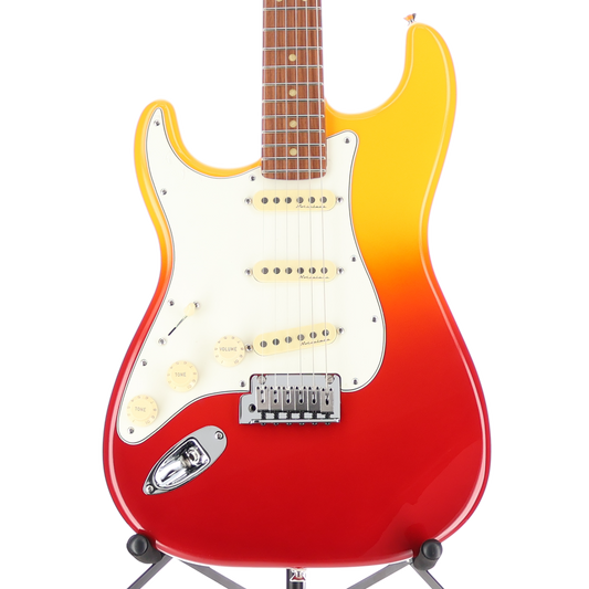 Fender Player Plus Stratocaster, Left-Hand, Pau Ferro Fingerboard, Tequila Sunrise (C8) (81162)