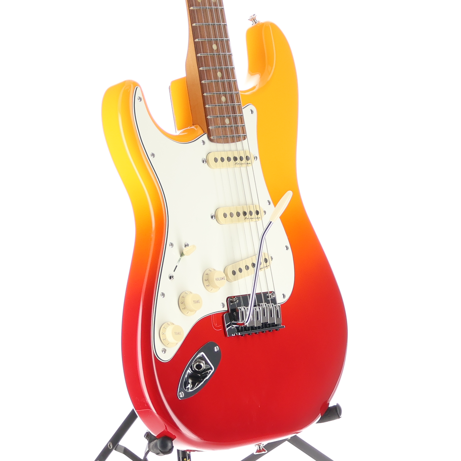 Fender Player Plus Stratocaster, Left-Hand, Pau Ferro Fingerboard, Tequila Sunrise (K4) (85117)
