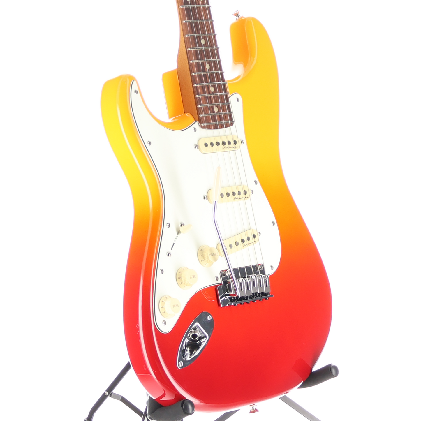 Fender Player Plus Stratocaster, Left-Hand, Pau Ferro Fingerboard, Tequila Sunrise (O6) (13710)