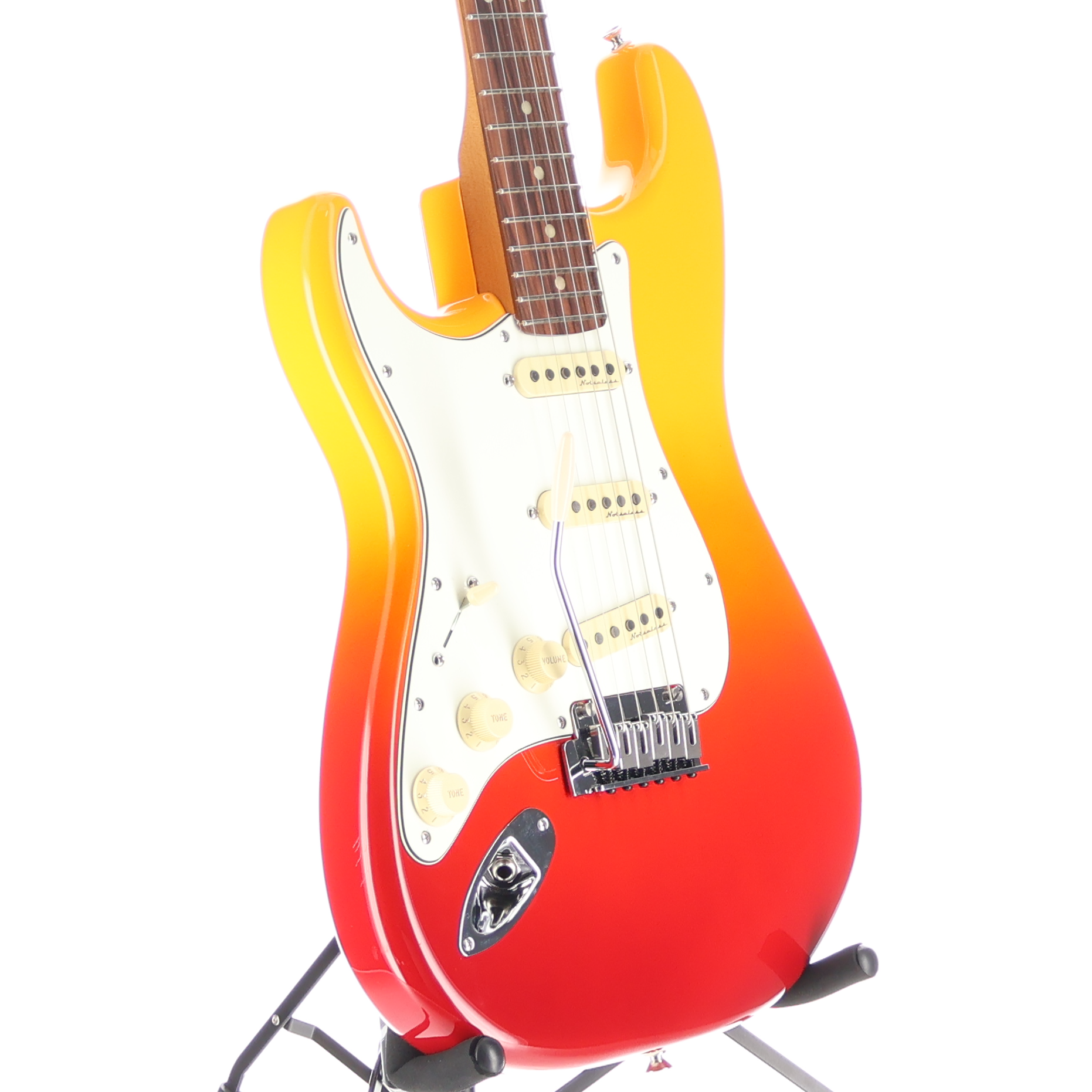 Fender Player Plus Stratocaster, Left-Hand, Pau Ferro Fingerboard, Tequila Sunrise (O6) (13710)