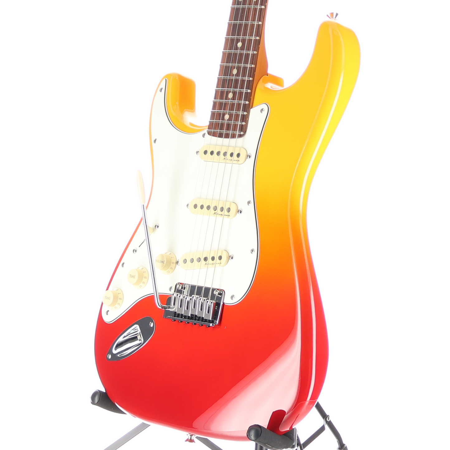 Fender Player Plus Stratocaster, Left-Hand, Pau Ferro Fingerboard, Tequila Sunrise (O6) (13710)