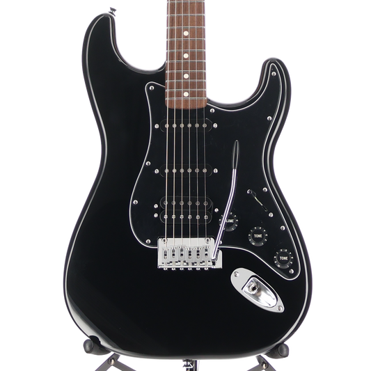 Fender Standard Stratocaster HSS, Laurel Fingerboard, Black Pickguard, Black (Q3) (03798)