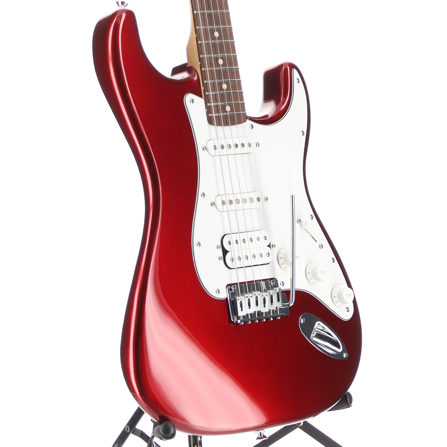 Fender Standard Stratocaster HSS, Laurel Fingerboard, White Pickguard, Candy Cola (Y8) (00432)