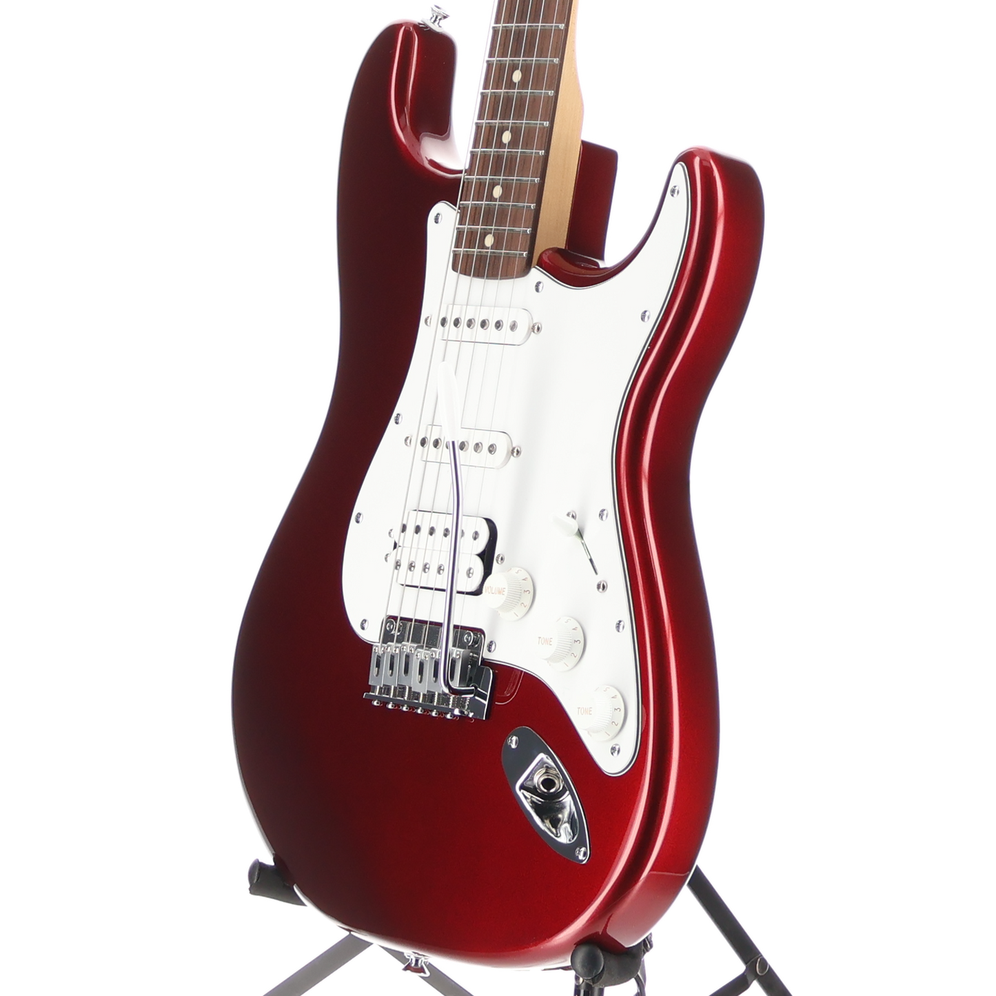 Fender Standard Stratocaster HSS, Laurel Fingerboard, White Pickguard, Candy Cola (Y8) (00432)