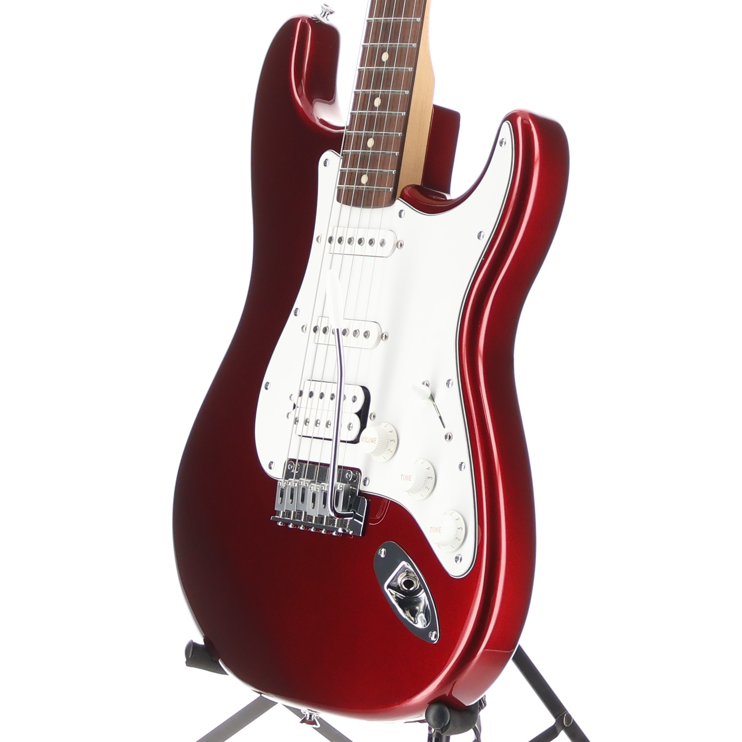 Fender Standard Stratocaster HSS, Laurel Fingerboard, White Pickguard, Candy Cola (Y8) (00432)