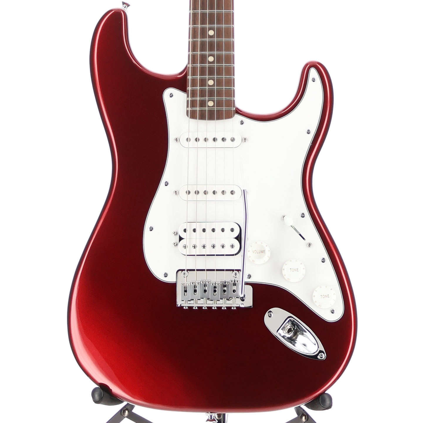 Fender Standard Stratocaster HSS, Laurel Fingerboard, White Pickguard, Candy Cola (Y8) (00432)