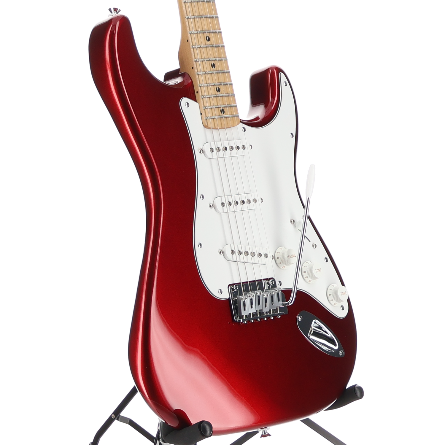 Fender Standard Stratocaster, Maple Fingerboard, White Pickguard, Candy Cola (U1) (00691)