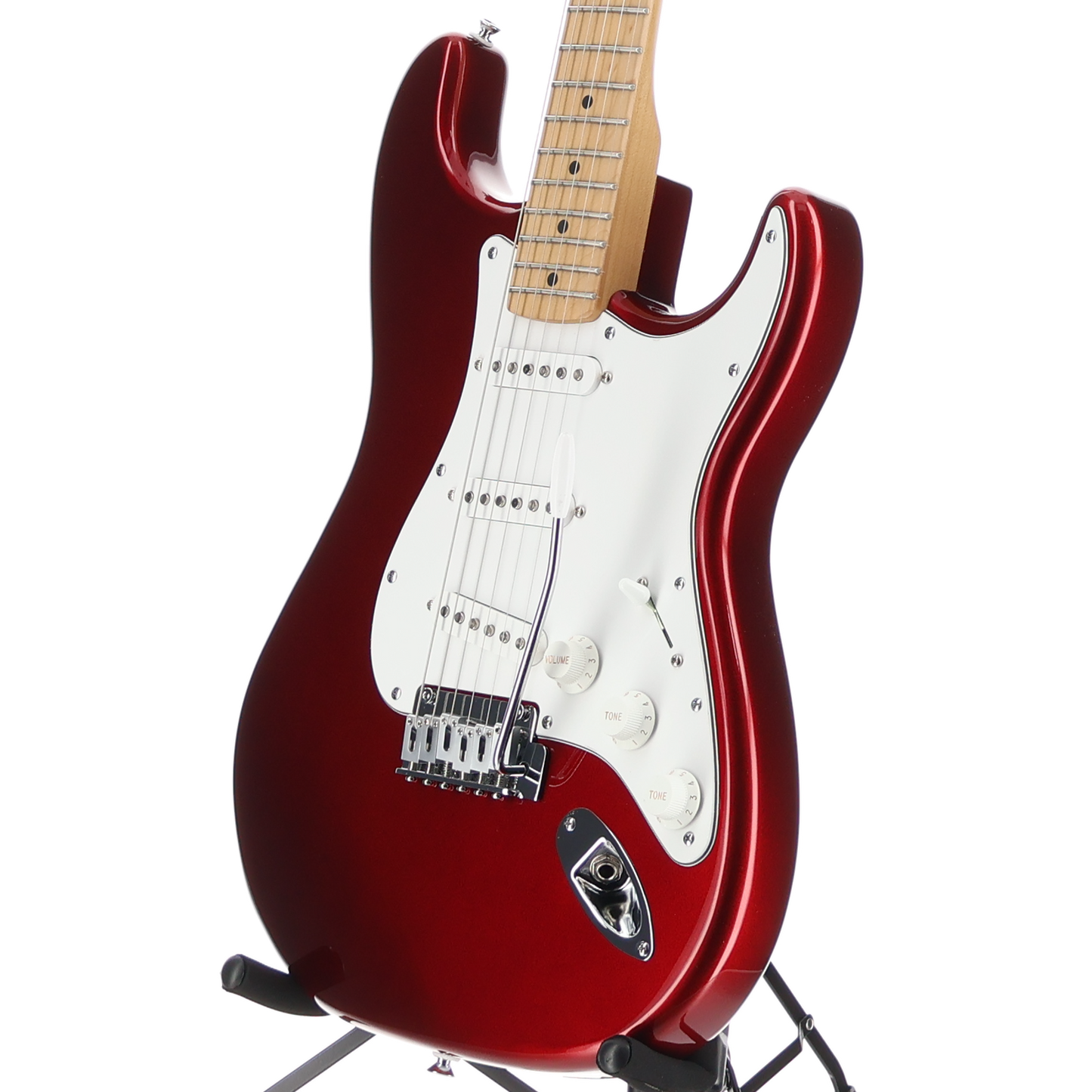 Fender Standard Stratocaster, Maple Fingerboard, White Pickguard, Candy Cola (U1) (00691)