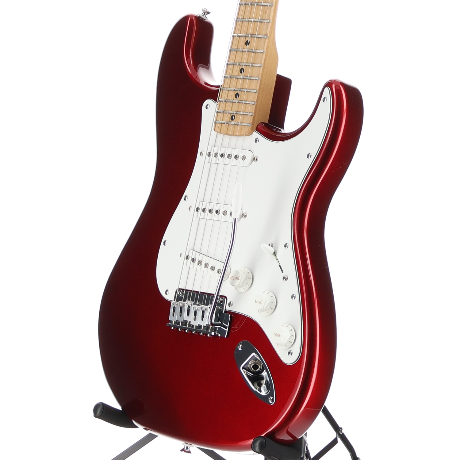 Fender Standard Stratocaster, Maple Fingerboard, White Pickguard, Candy Cola (U1) (00691)