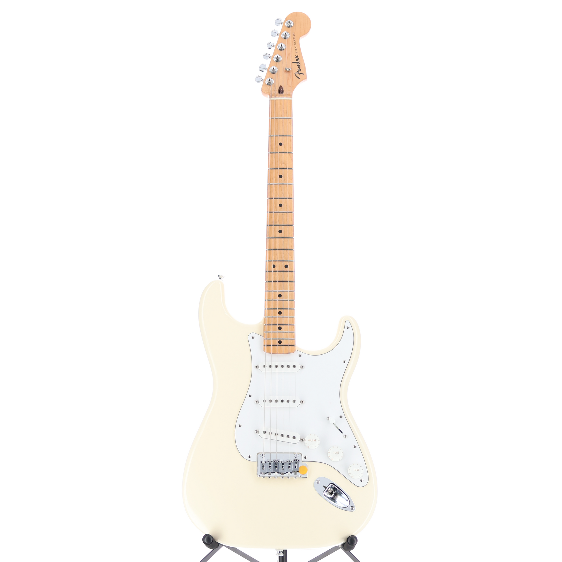 Fender Standard Stratocaster, Maple Fingerboard, White Pickguard, Olympic White (U5) (30392)