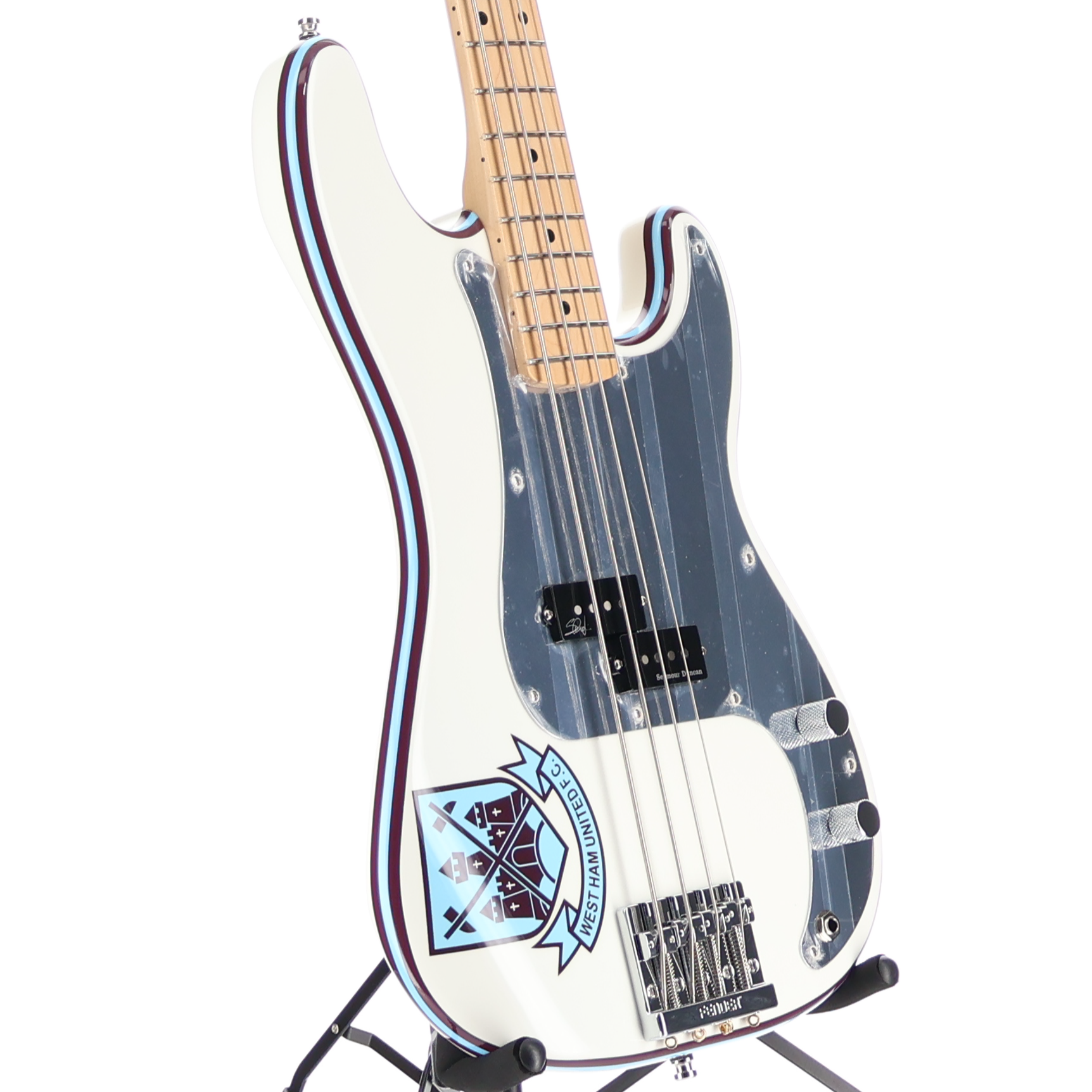 Fender Steve Harris Precision Bass, Maple Fingerboard, Olympic White (BB5) (50369)