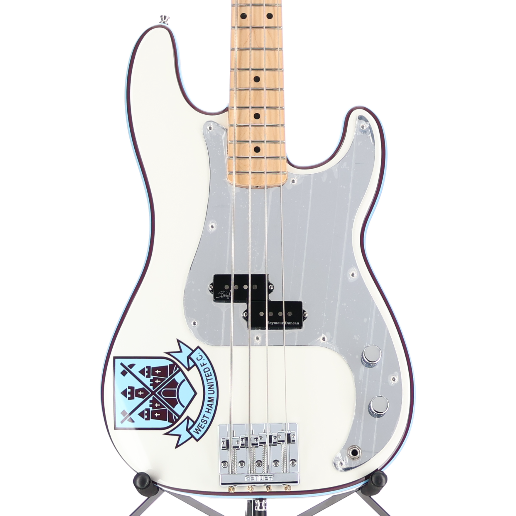 Fender Steve Harris Precision Bass, Maple Fingerboard, Olympic White (BB5) (50369)