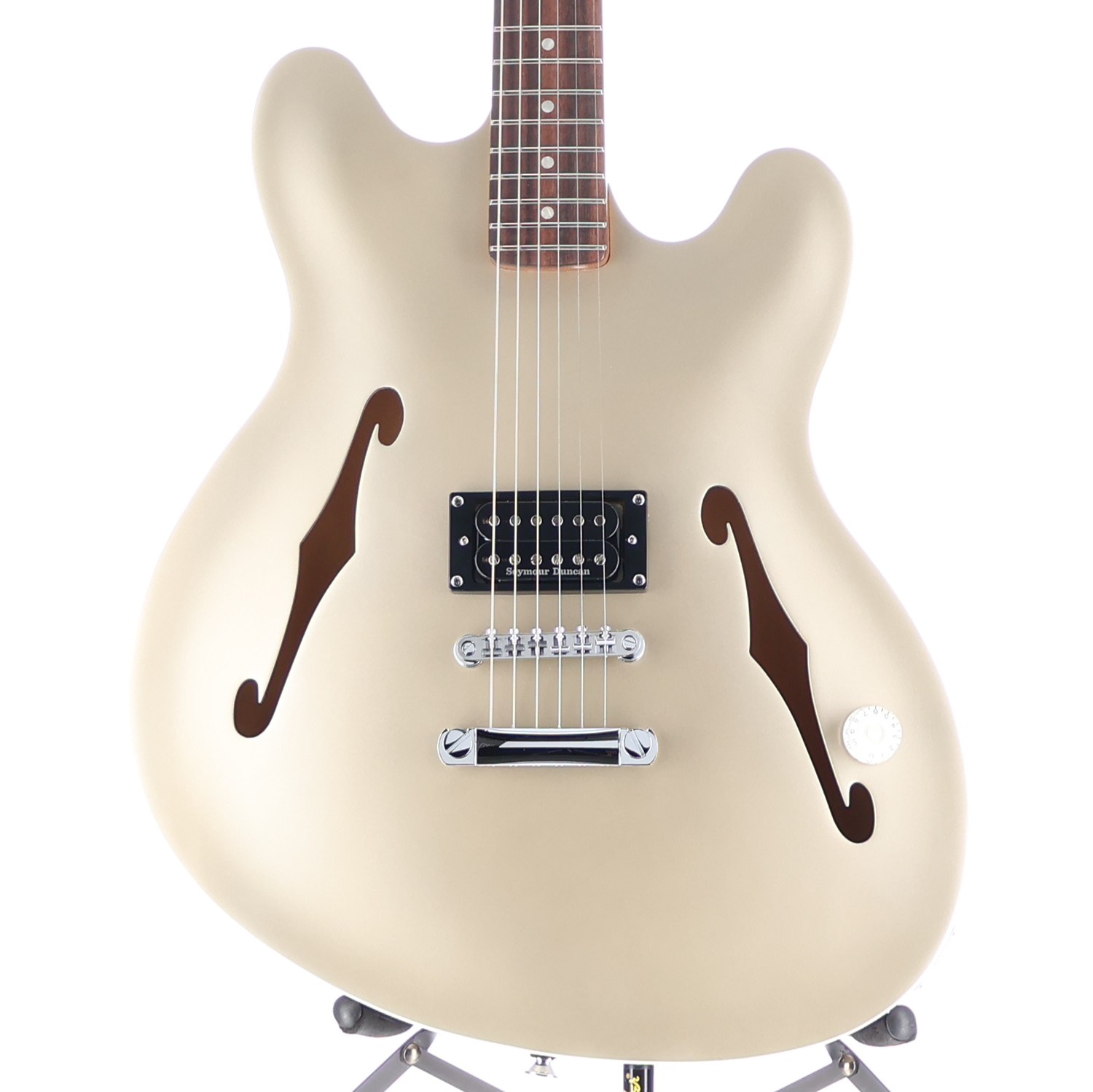 Fender Tom DeLonge Starcaster, Rosewood Fingerboard, Chrome Hardware, Satin Shoreline Gold (RP) (60544)