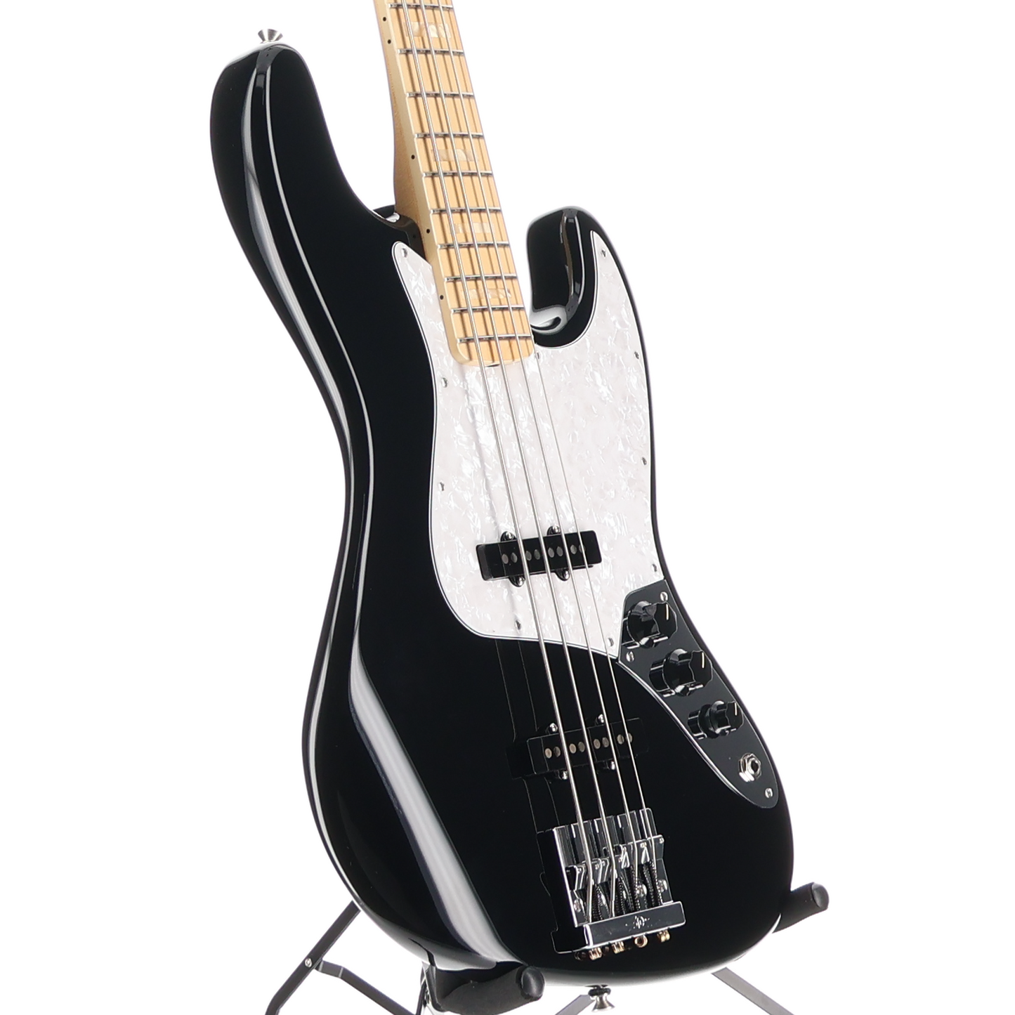Fender U.S.A. Geddy Lee Jazz Bass, Black, Maple Fingerboard, Plays Great (D10) (08171)