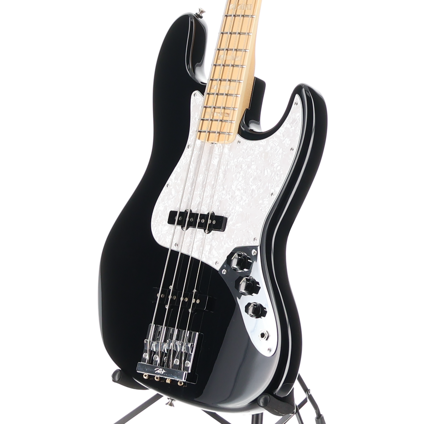 Fender U.S.A. Geddy Lee Jazz Bass, Black, Maple Fingerboard, Plays Great (D10) (08171)