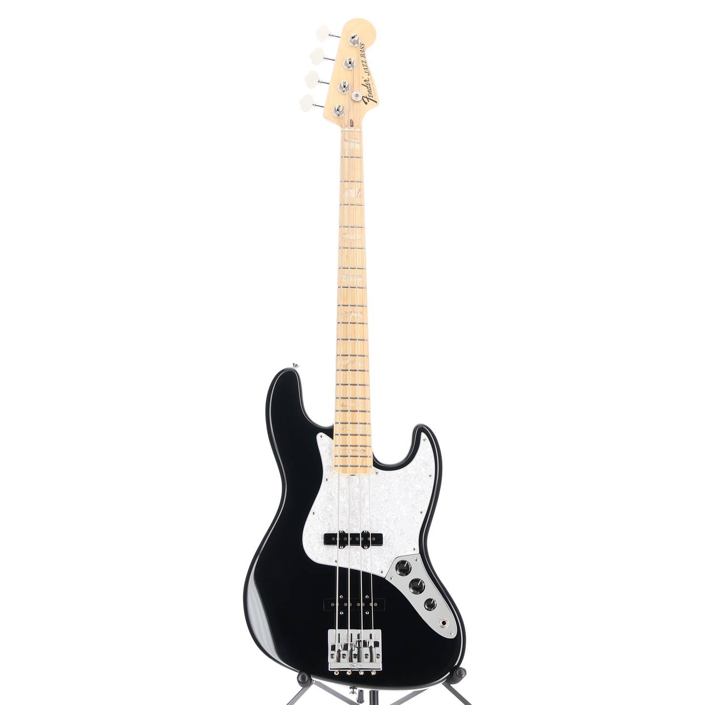 Fender U.S.A. Geddy Lee Jazz Bass, Black, Maple Fingerboard, Plays Great (D10) (08171)