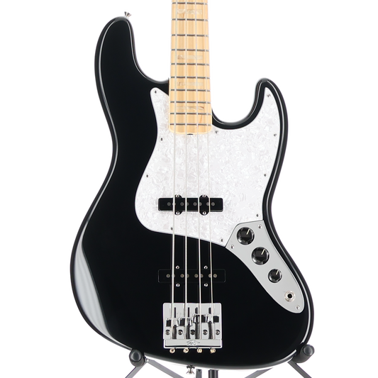 Fender U.S.A. Geddy Lee Jazz Bass, Black, Maple Fingerboard, Plays Great (D10) (08171)