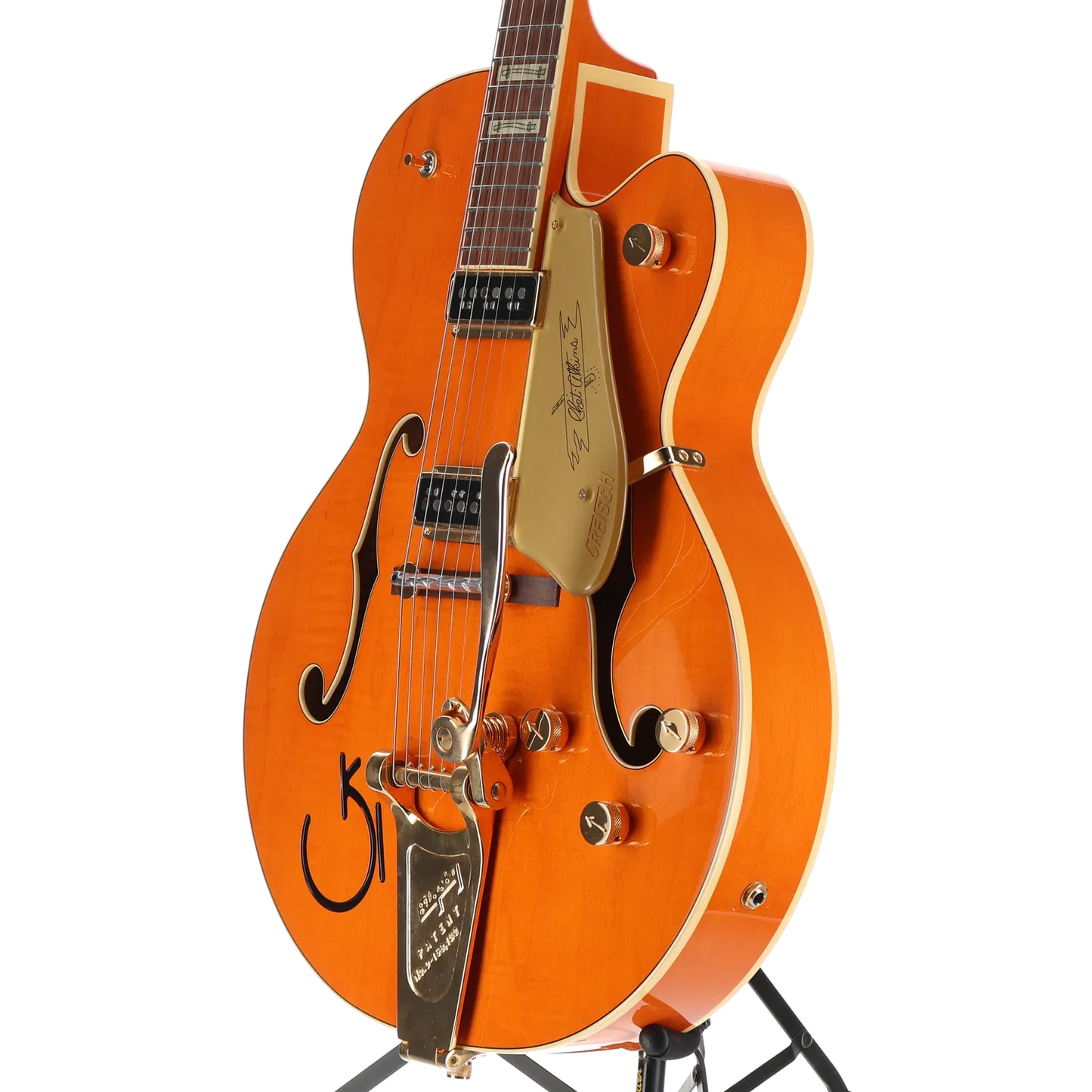 G6120T-55 Vintage Select Edition '55 Chet Atkins Hollow Body with Bigsby, TV Jones, Vintage Orange Stain Lacquer (B2) (03029)