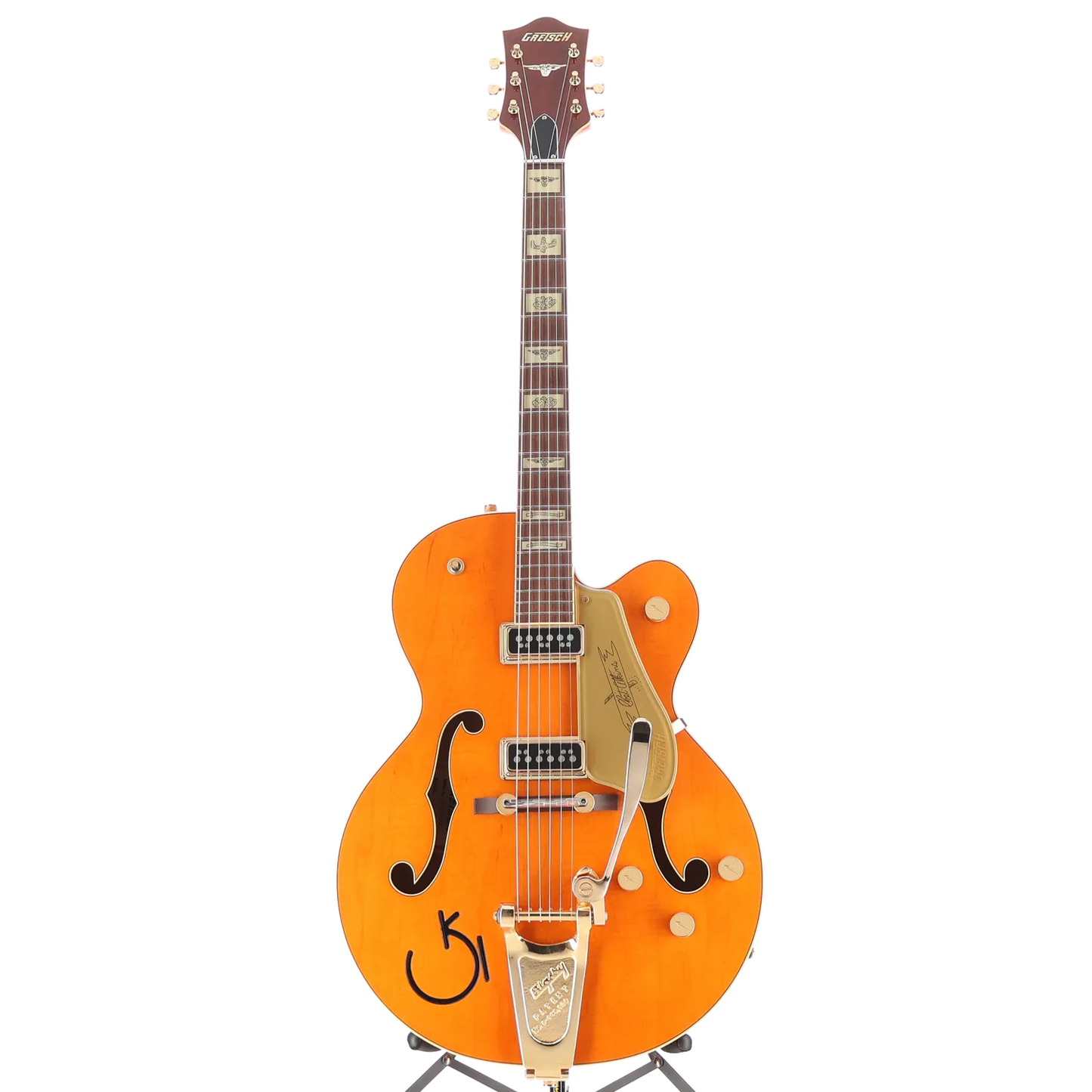 G6120T-55 Vintage Select Edition '55 Chet Atkins Hollow Body with Bigsby, TV Jones, Vintage Orange Stain Lacquer (B2) (03029)