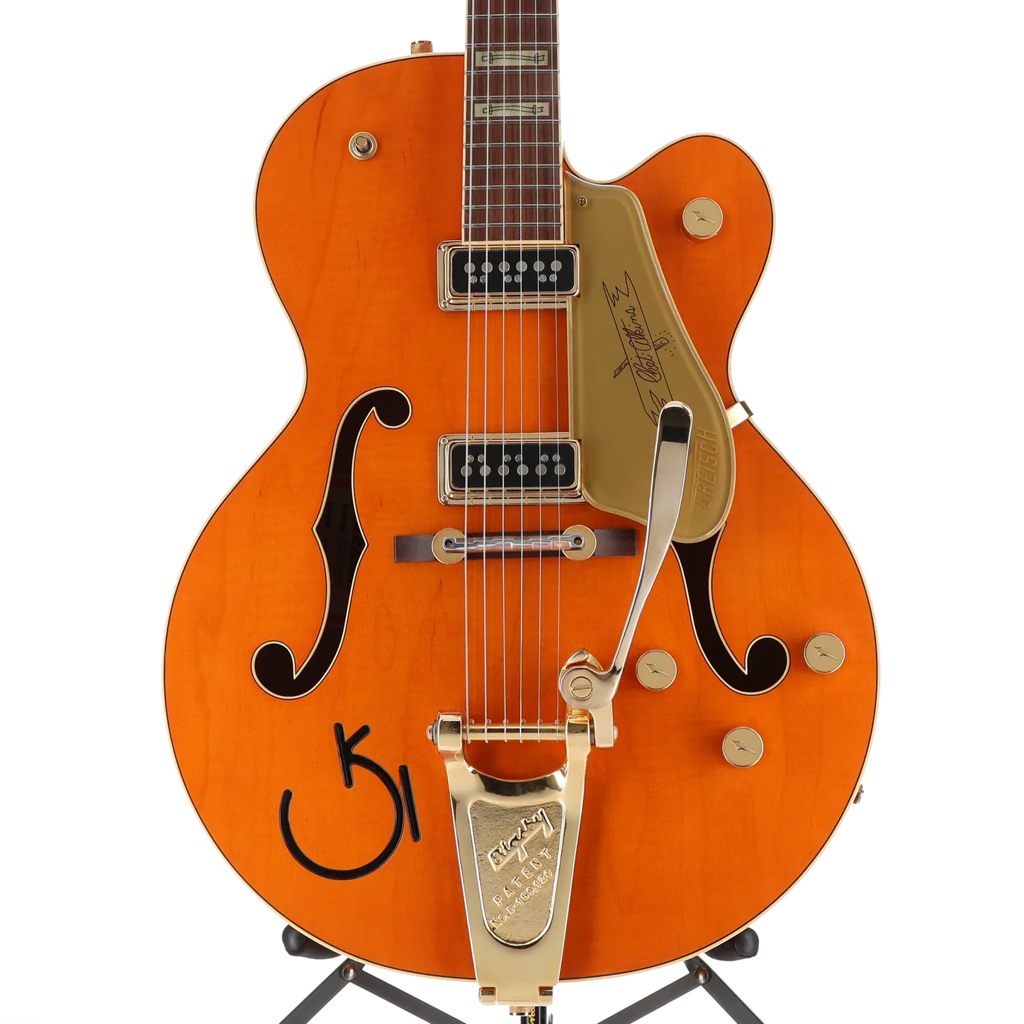 G6120T-55 Vintage Select Edition '55 Chet Atkins Hollow Body with Bigsby, TV Jones, Vintage Orange Stain Lacquer (B2) (03029)