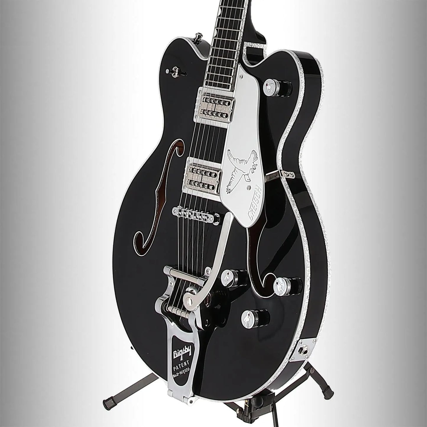 G6636TSL Players Edition Silver Falcon Center Block Double-Cut with String-Thru Bigsby, FilterTron Pickups, Black (RC4) (93765)