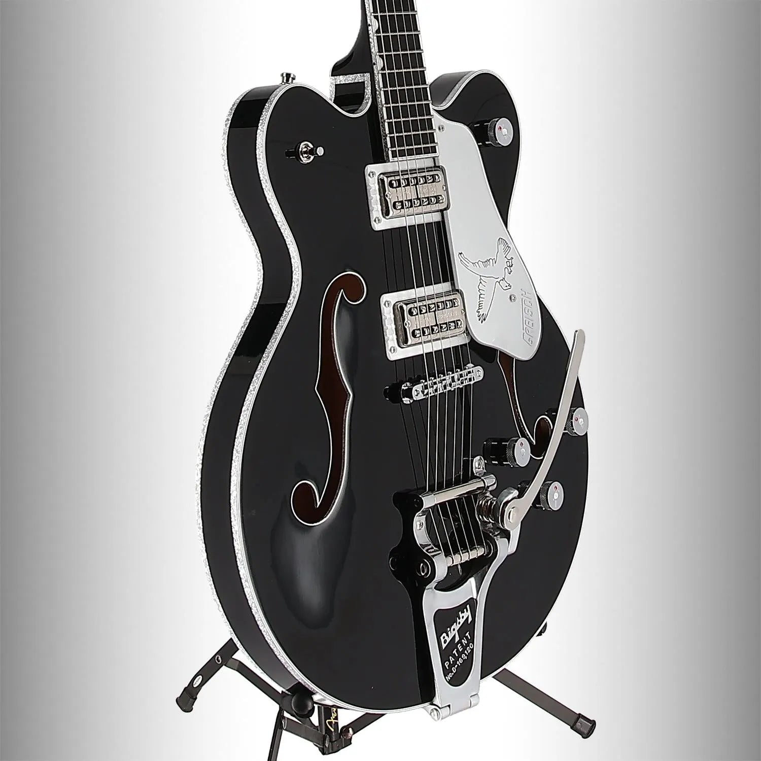 G6636TSL Players Edition Silver Falcon Center Block Double-Cut with String-Thru Bigsby, FilterTron Pickups, Black (RC4) (93765)