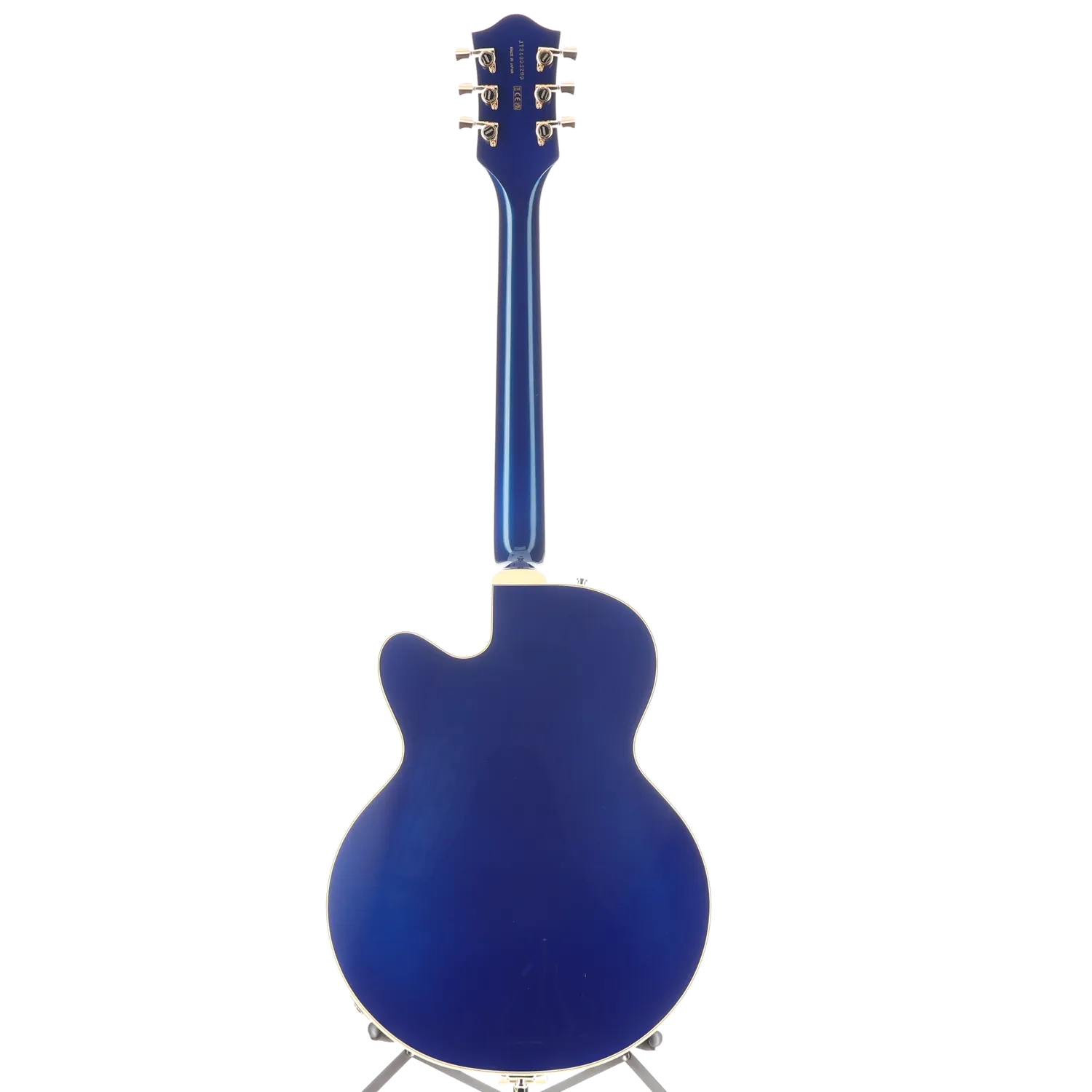 G6659TG Players Edition Broadkaster Jr. Center Block Single-Cut with String-Thru Bigsby and Gold Hardware, Ebony Fingerboard, Azure Metallic (H4) (93299)