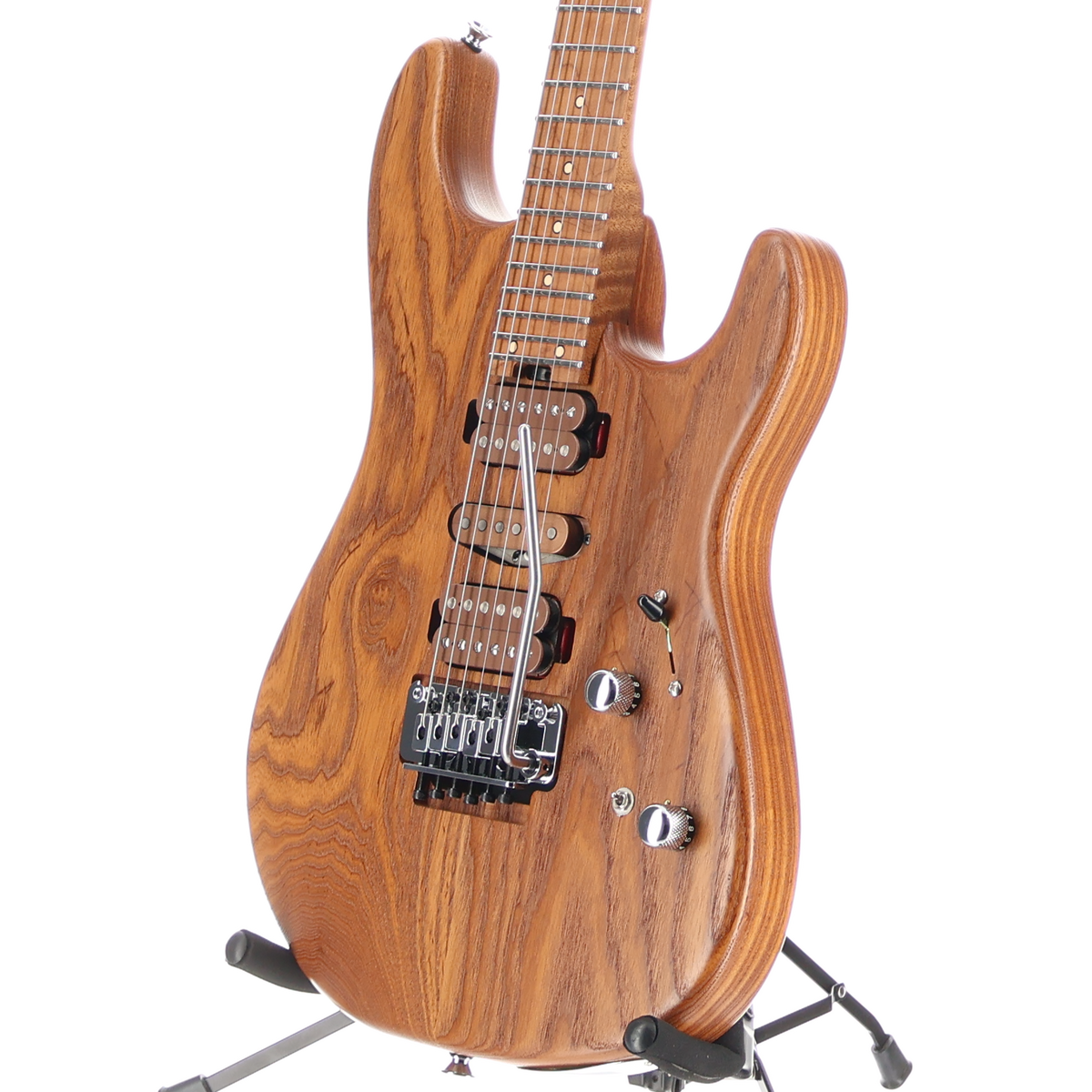 Charvel Guthrie Govan Signature HSH Caramelized Ash, Caramelized Flame Maple Fingerboard, Natural (BB12) (00342)
