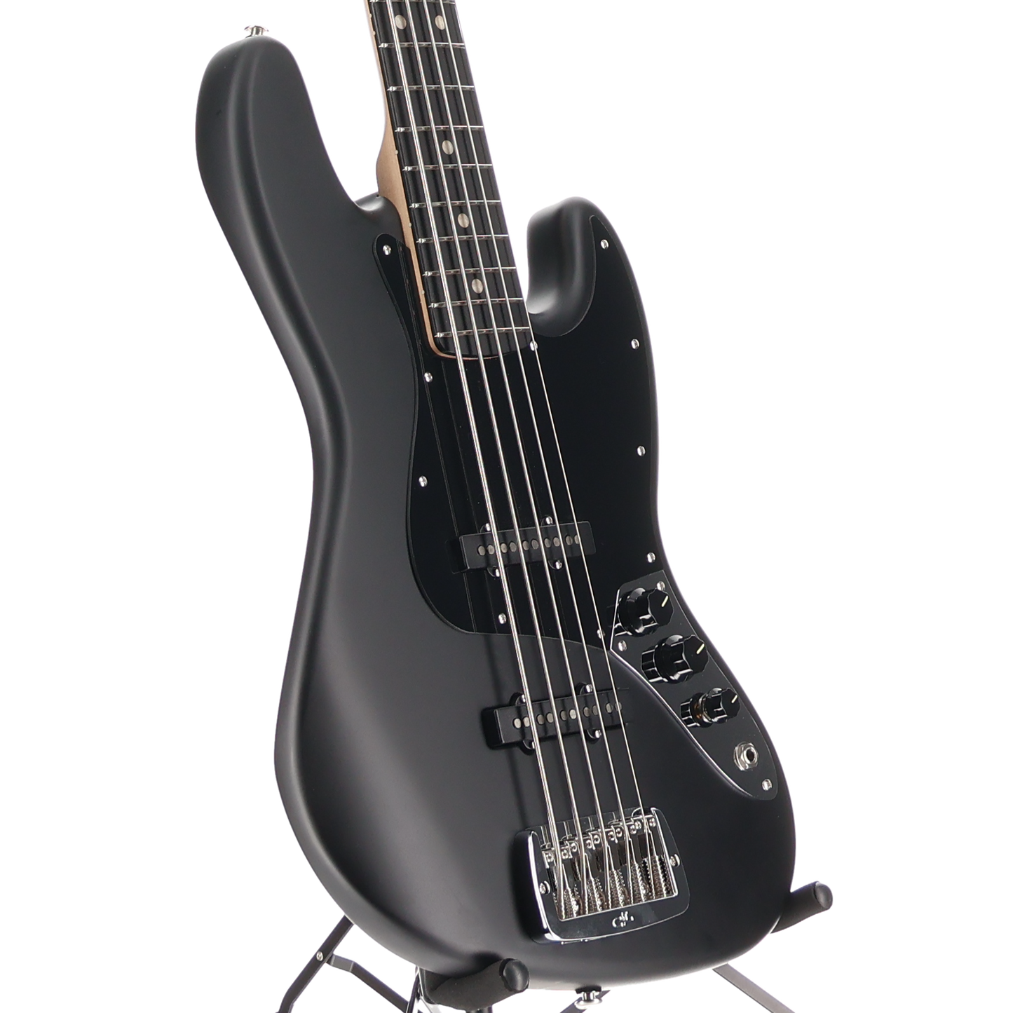 G&L Build to Order JB-5 String Bass Jet Black Satin "Frost" Top Coat (J3) (05058)