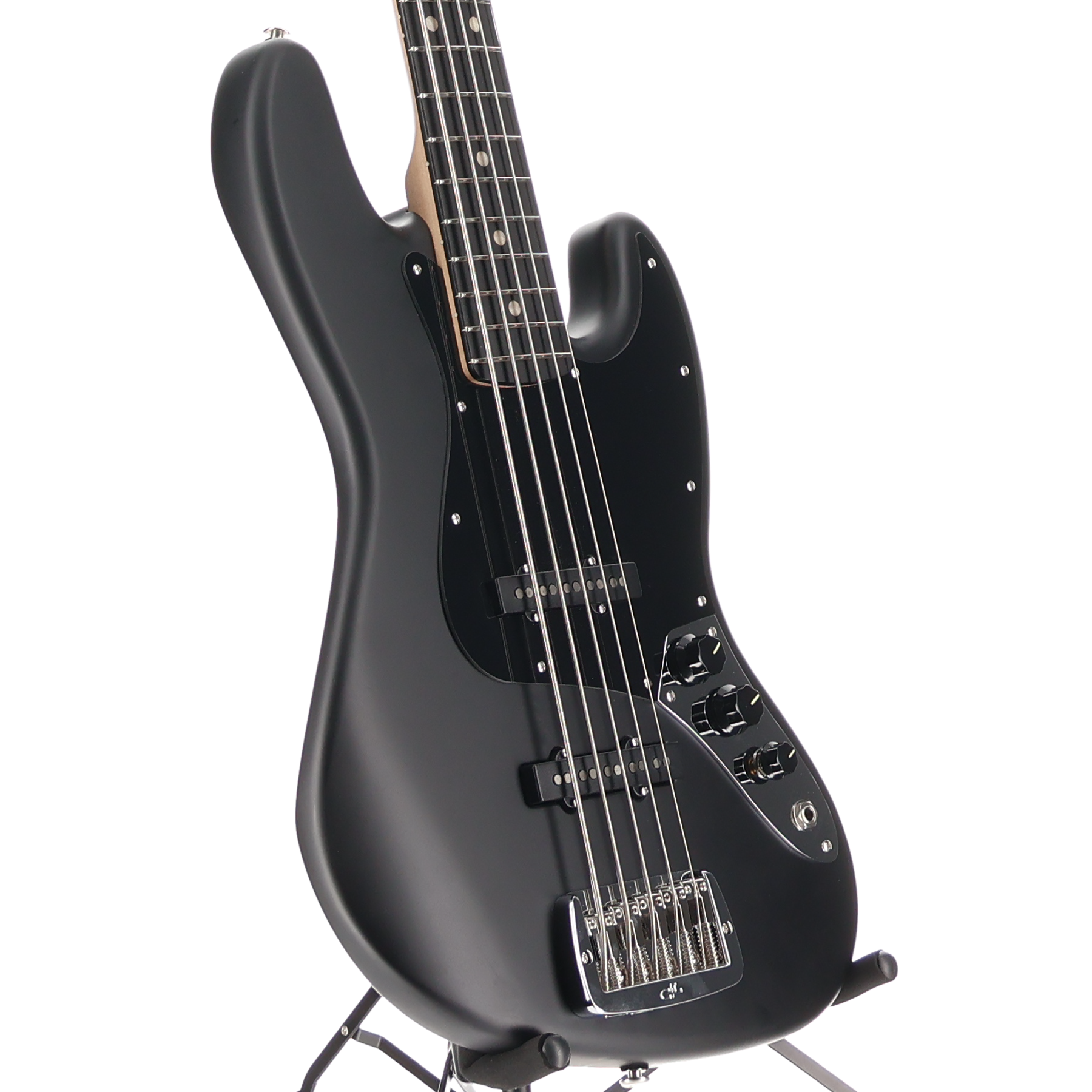 G&L Build to Order JB-5 String Bass Jet Black Satin "Frost" Top Coat (J3) (05058)