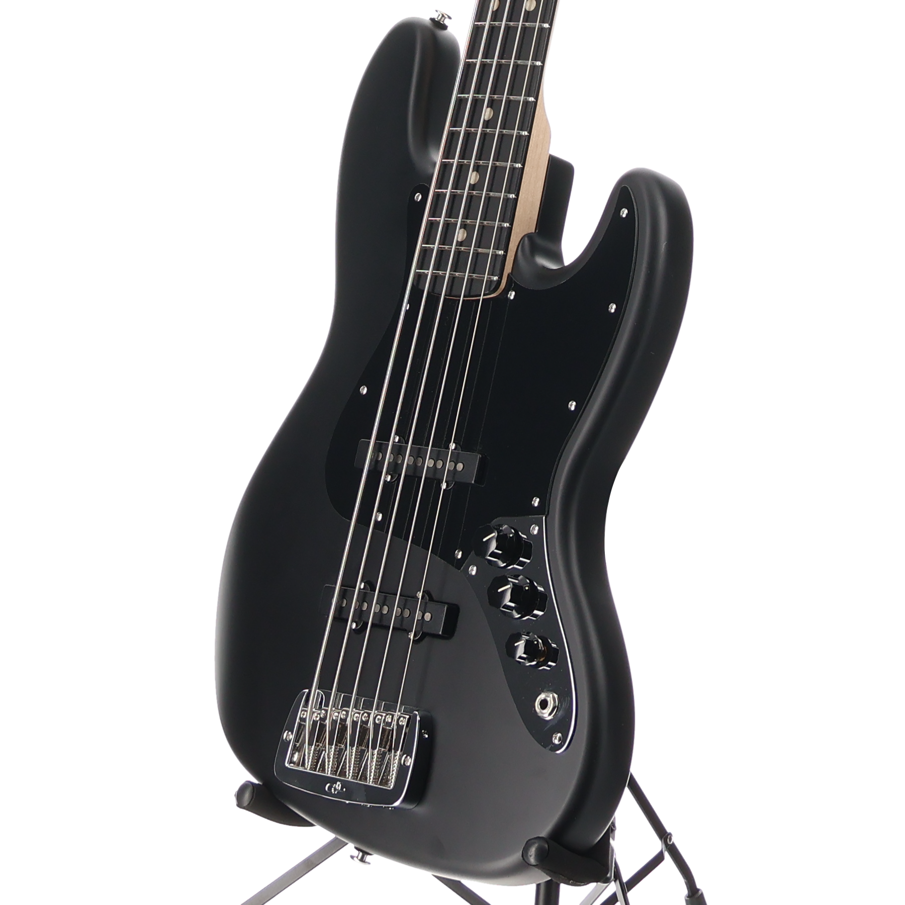 G&L Build to Order JB-5 String Bass Jet Black Satin "Frost" Top Coat (J3) (05058)