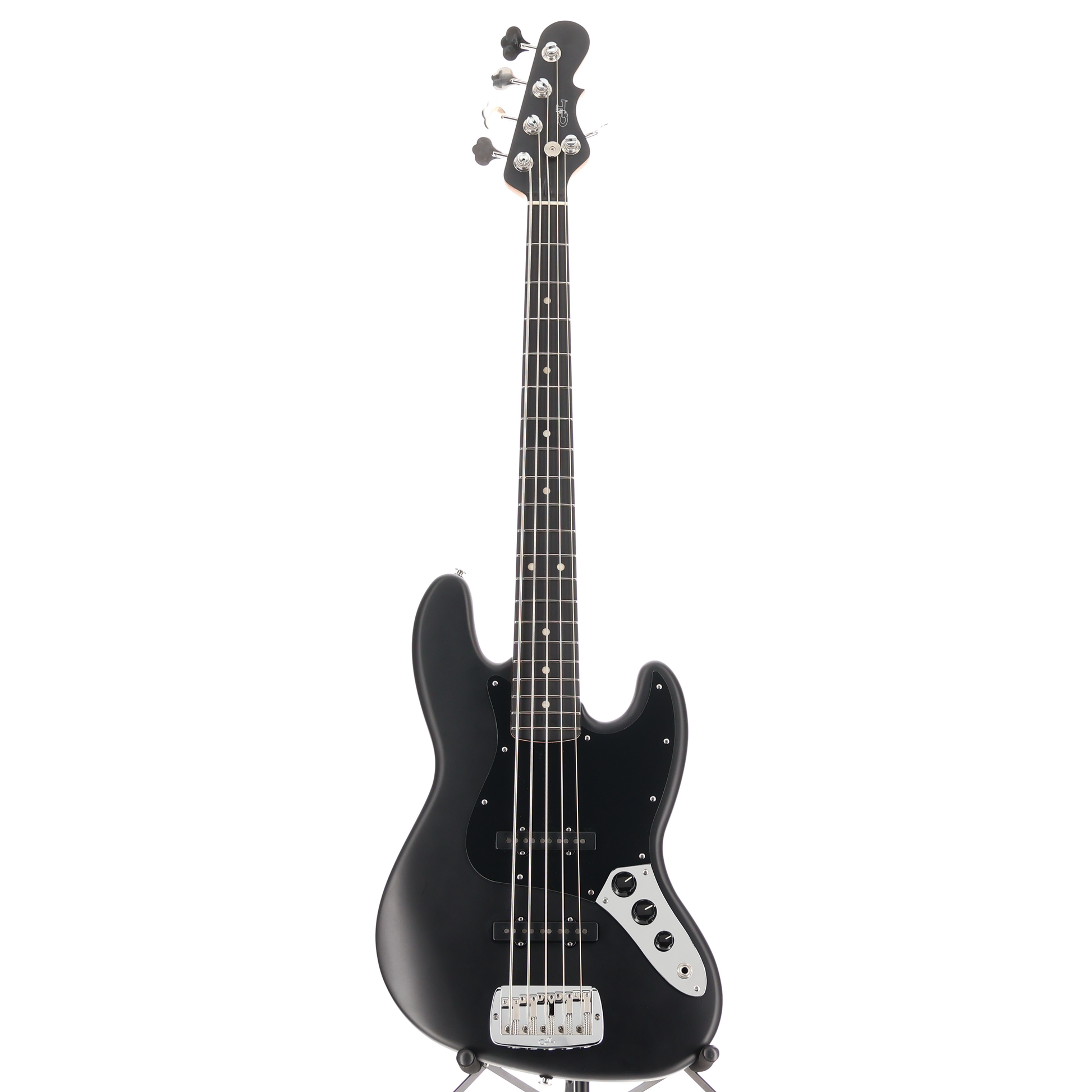 G&L Build to Order JB-5 String Bass Jet Black Satin "Frost" Top Coat (J3) (05058)