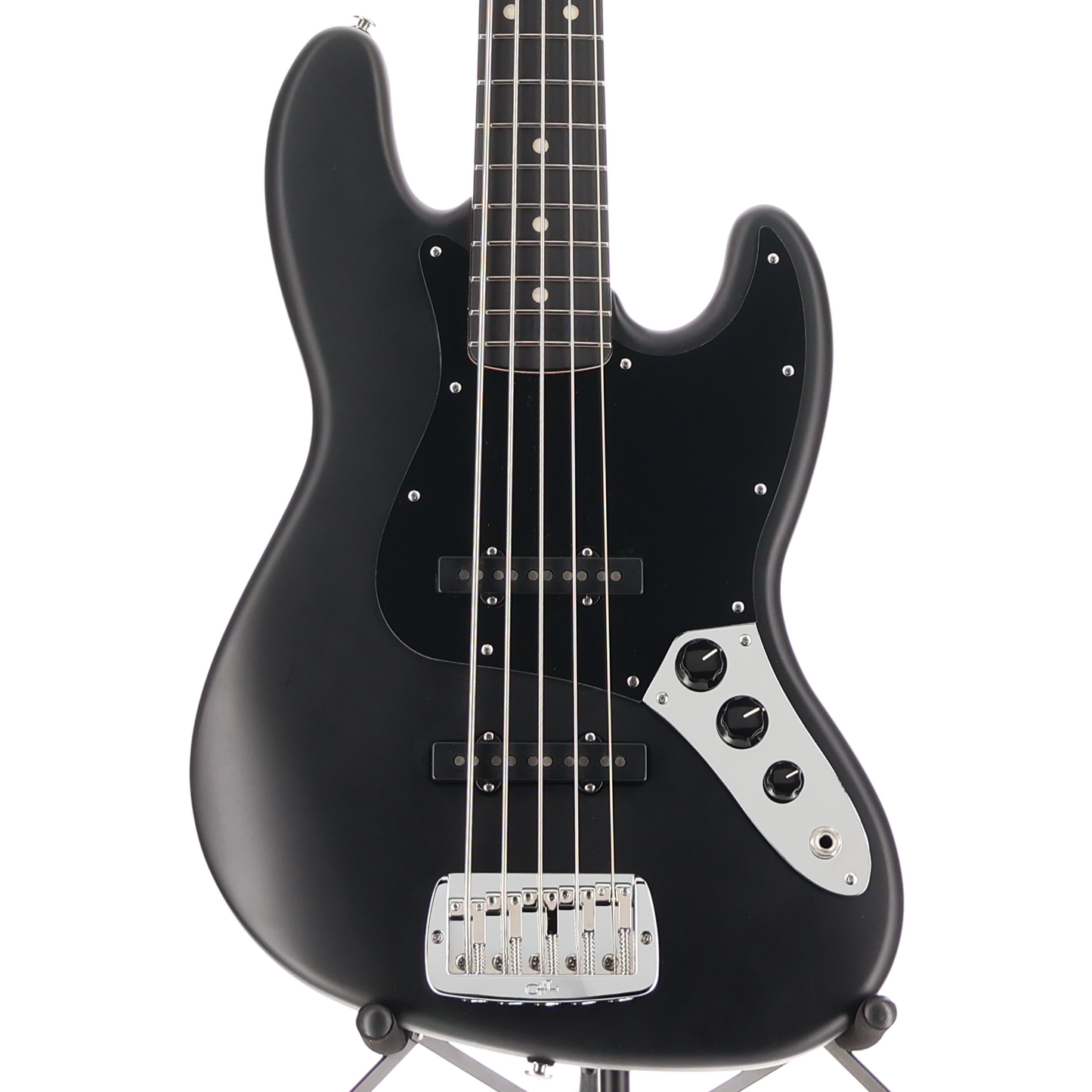 G&L Build to Order JB-5 String Bass Jet Black Satin "Frost" Top Coat (J3) (05058)