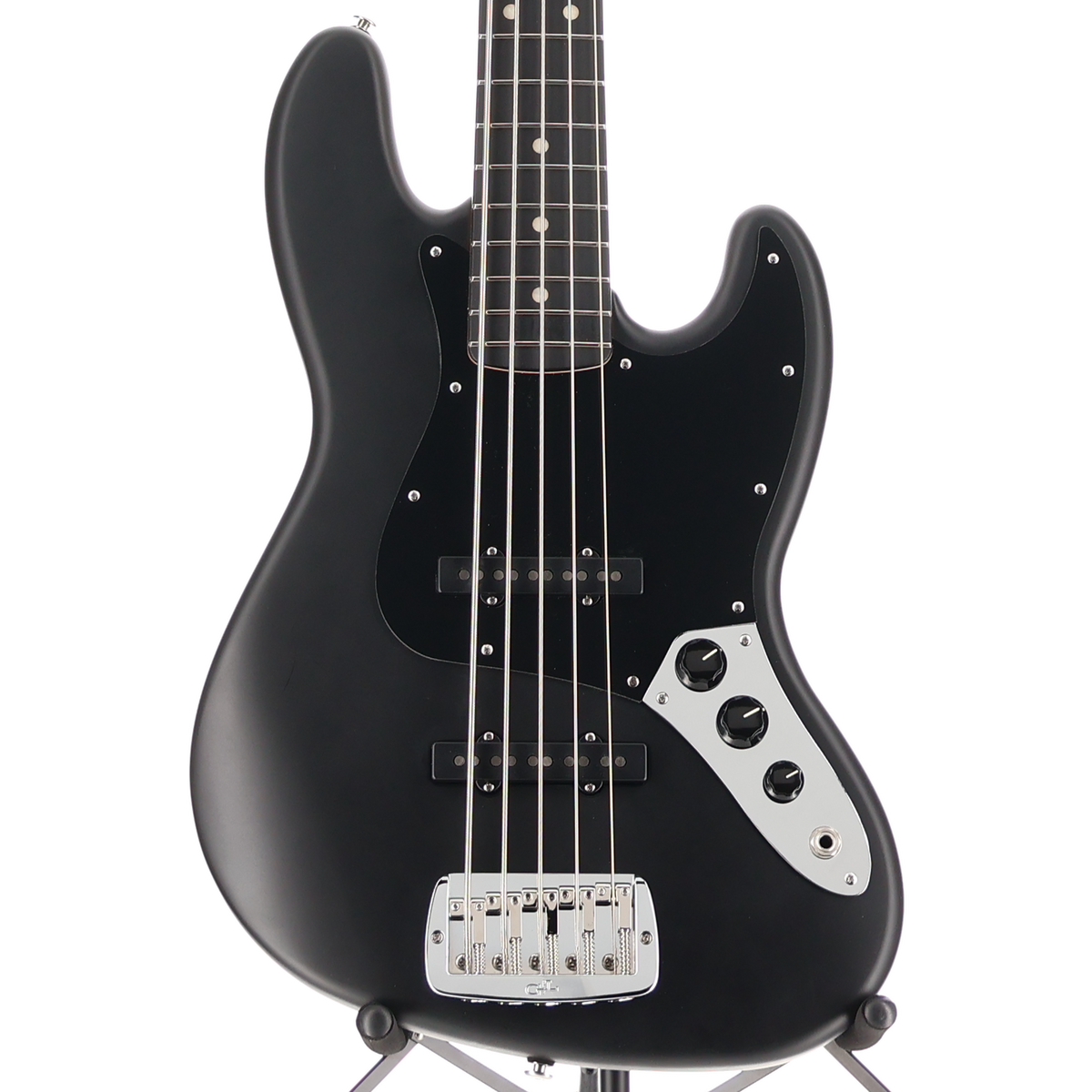 G&L Build to Order JB-5 String Bass Jet Black Satin "Frost" Top Coat (J3) (05058)