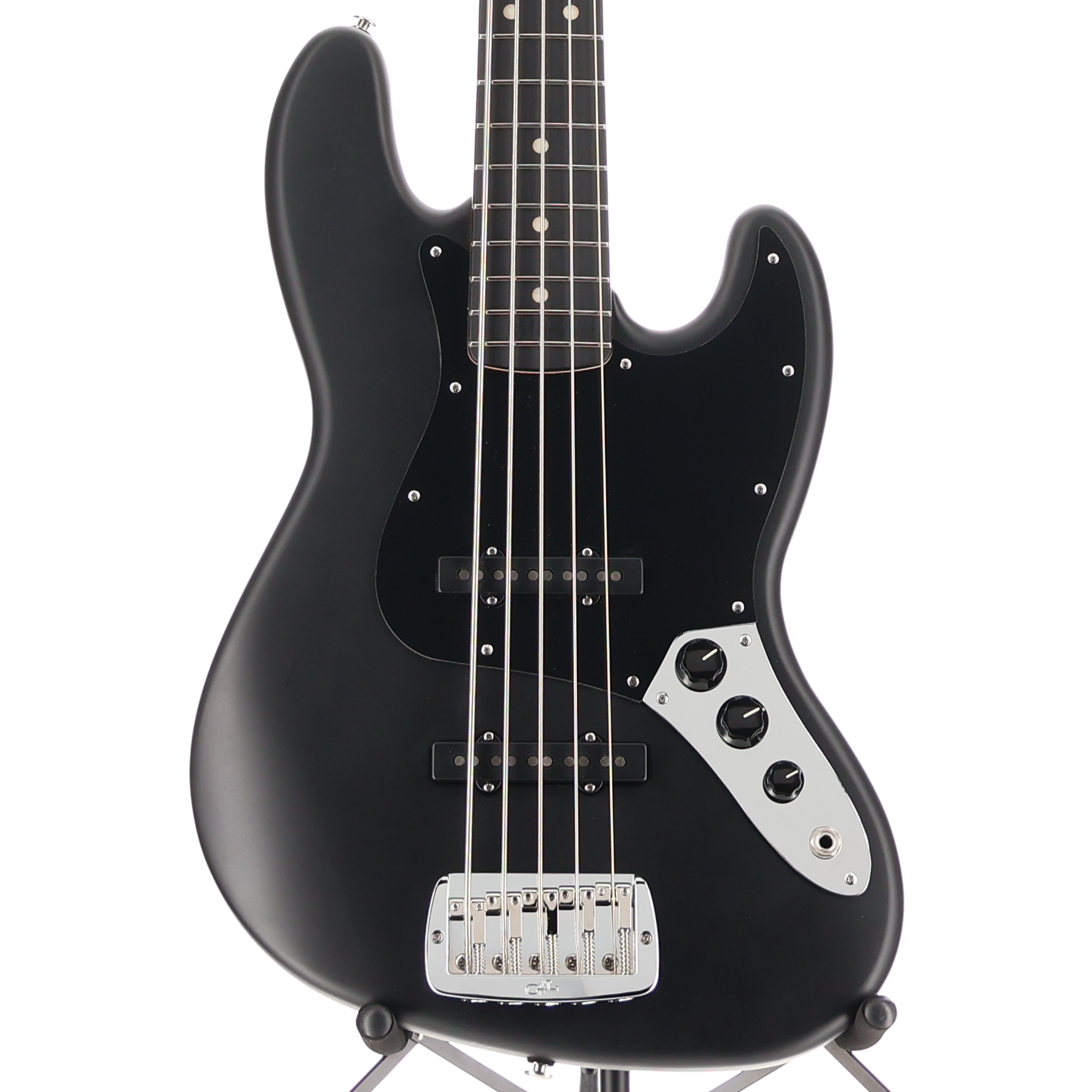 G&L Build to Order JB-5 String Bass Jet Black Satin "Frost" Top Coat (J3) (05058)
