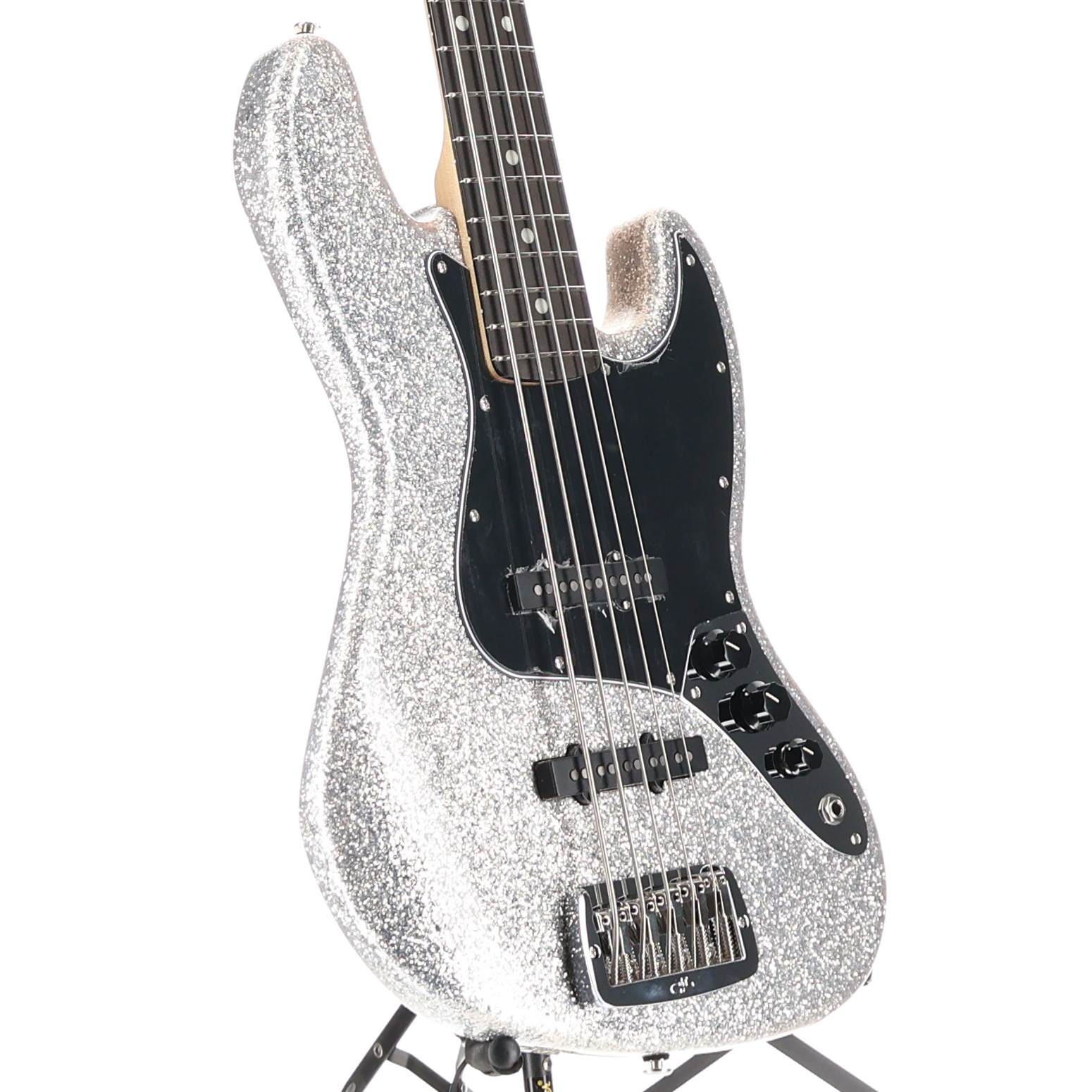 G&L Build to Order JB-5 String Bass Silver Metallic Flake (07010)