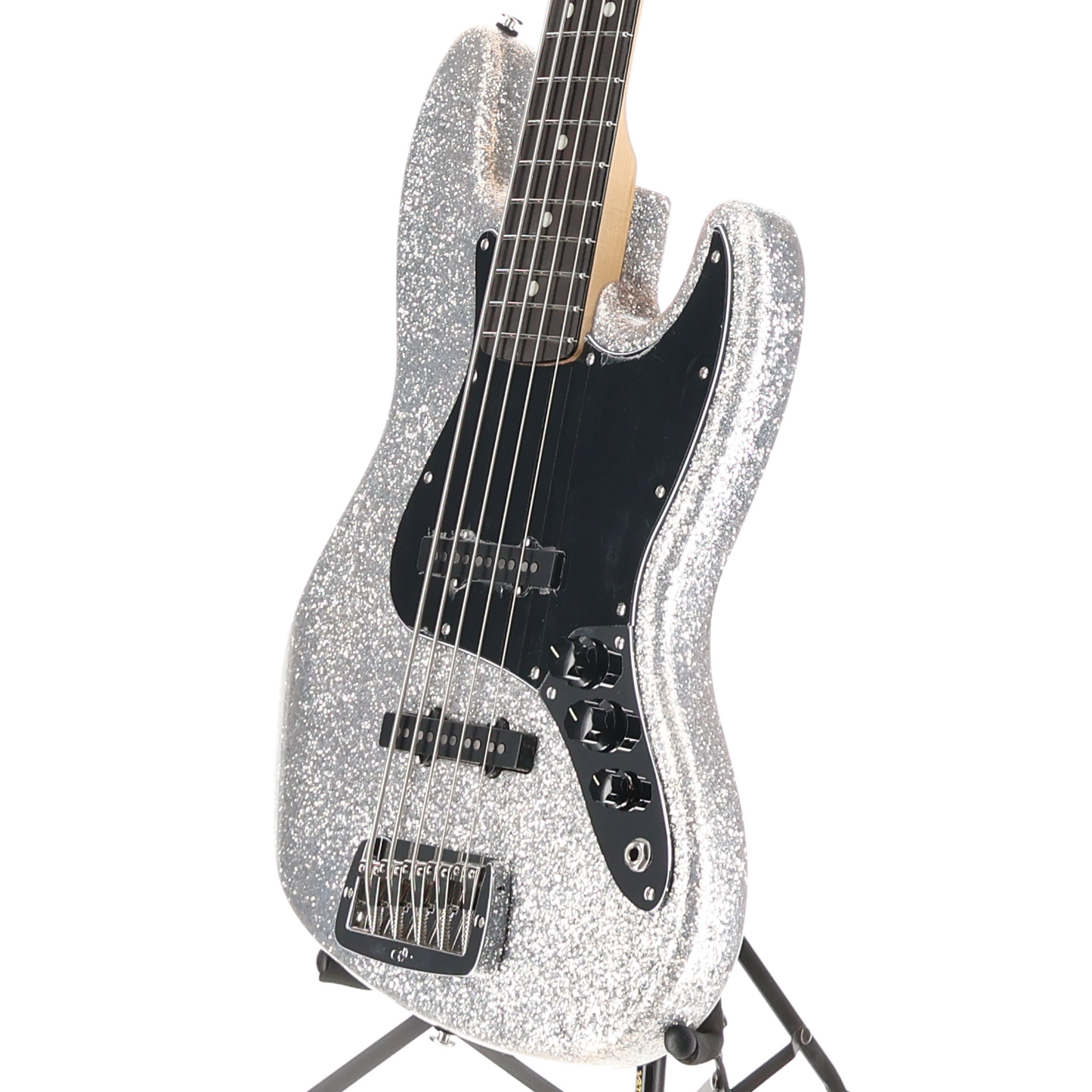 G&L Build to Order JB-5 String Bass Silver Metallic Flake (07010)
