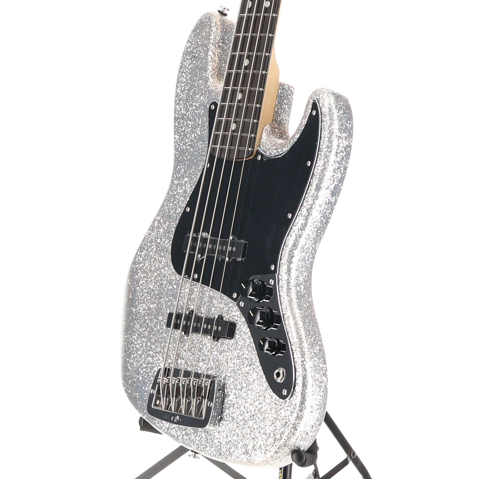 G&L Build to Order JB-5 String Bass Silver Metallic Flake (07010)