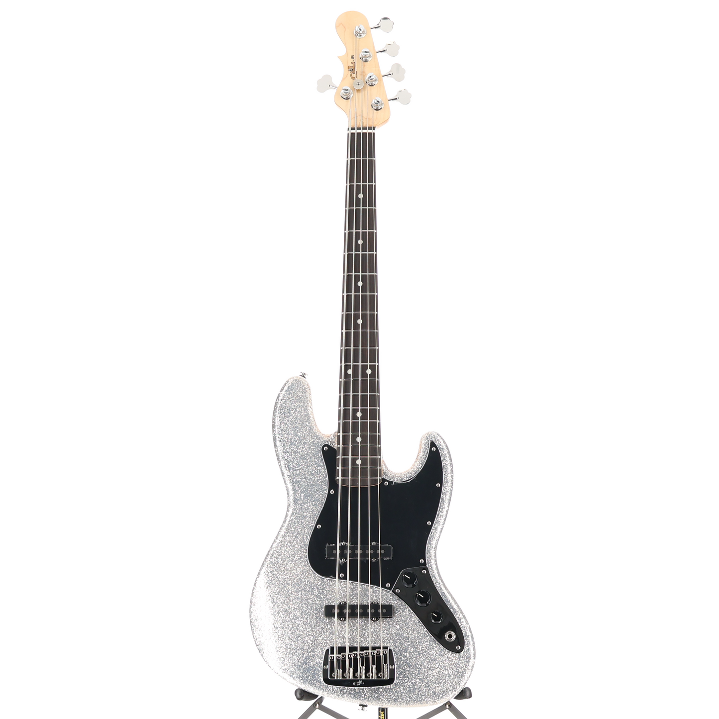 G&L Build to Order JB-5 String Bass Silver Metallic Flake (07010)