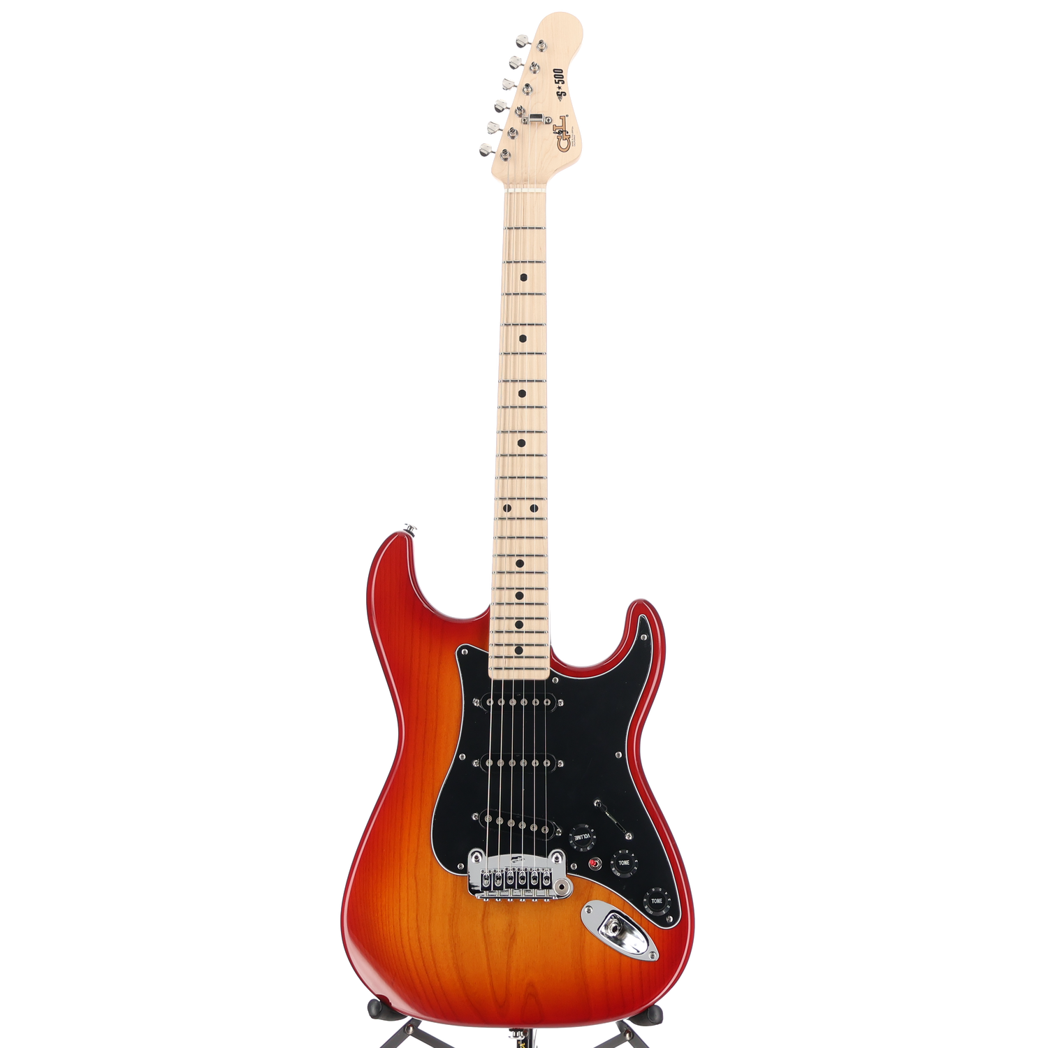 G&L CLF Research S-500 Electric Guitar Cherry Sunburst (07003)