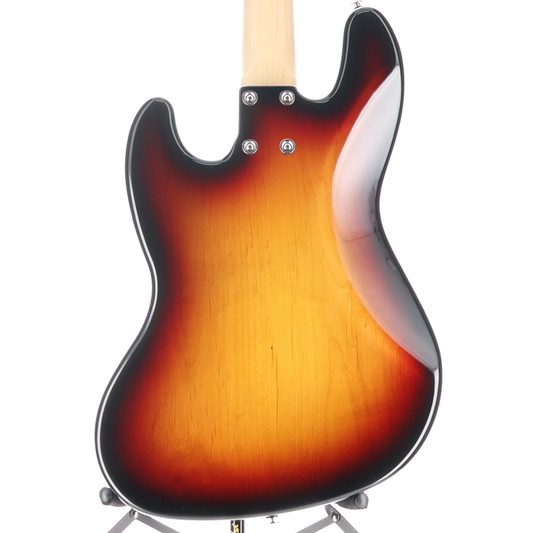 G&L Custom Shop JB Fretless Jazz Bass 3-Tone Sunburst Ebony Fingerboard (01013)