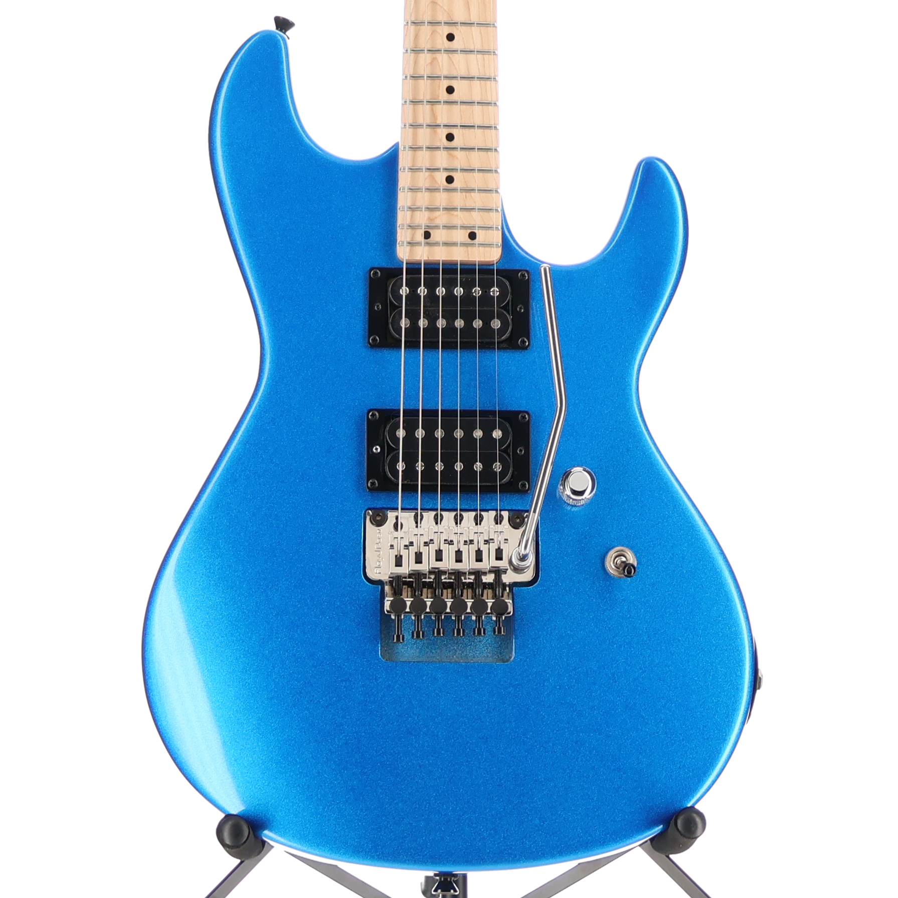 G&L Fullerton Deluxe 2 Pickup Rampage 24 - Sparkle Blue, Maple Fingerboard, Chrome Floyd Rose (F10) (09080)