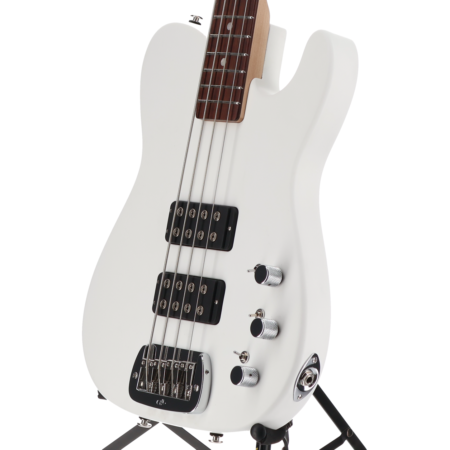 G&L Fullerton Deluxe ASAT Bass Alpine White Satin Frost Top Coat (06121)