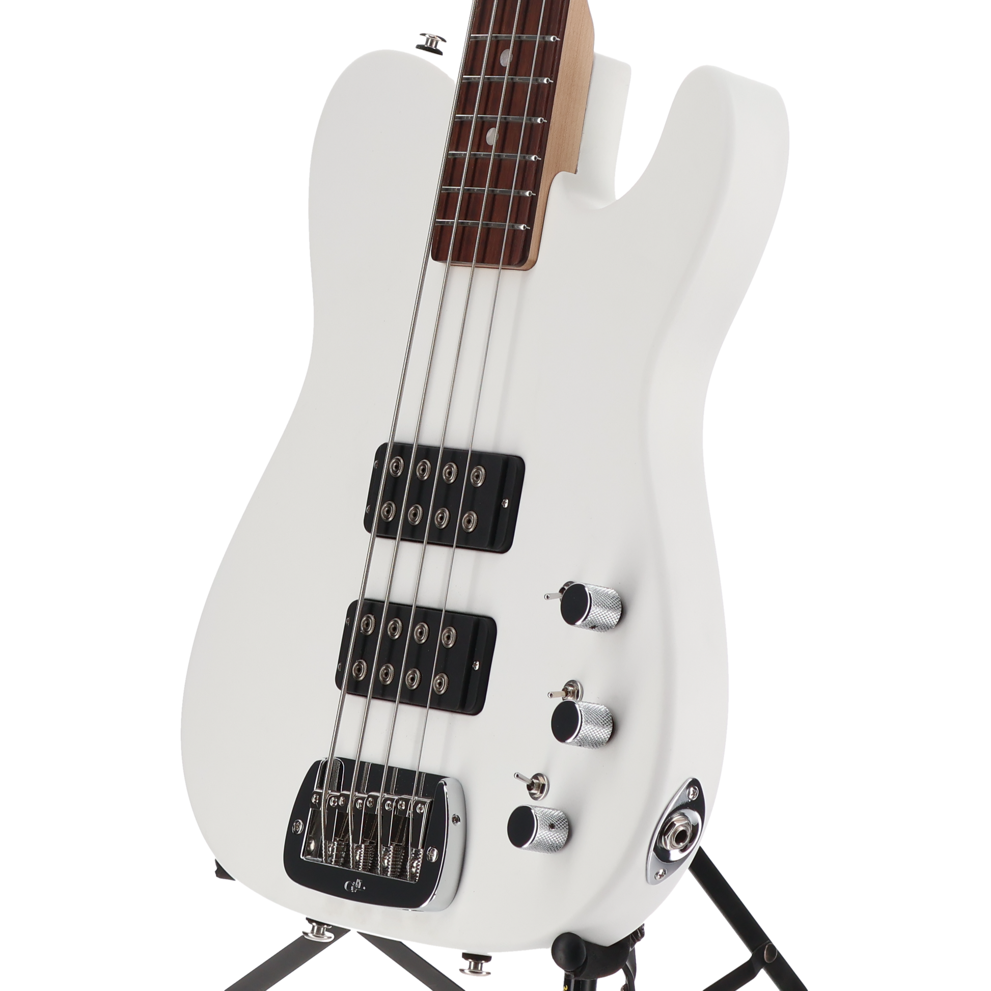 G&L Fullerton Deluxe ASAT Bass Alpine White Satin Frost Top Coat (06121)