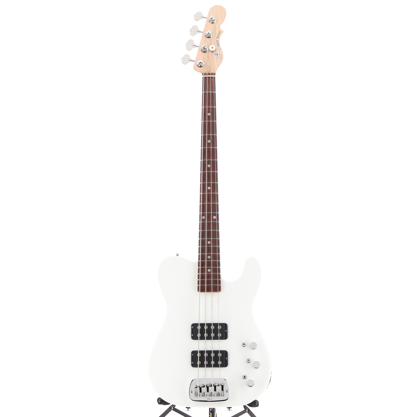 G&L Fullerton Deluxe ASAT Bass Alpine White Satin Frost Top Coat (06121)
